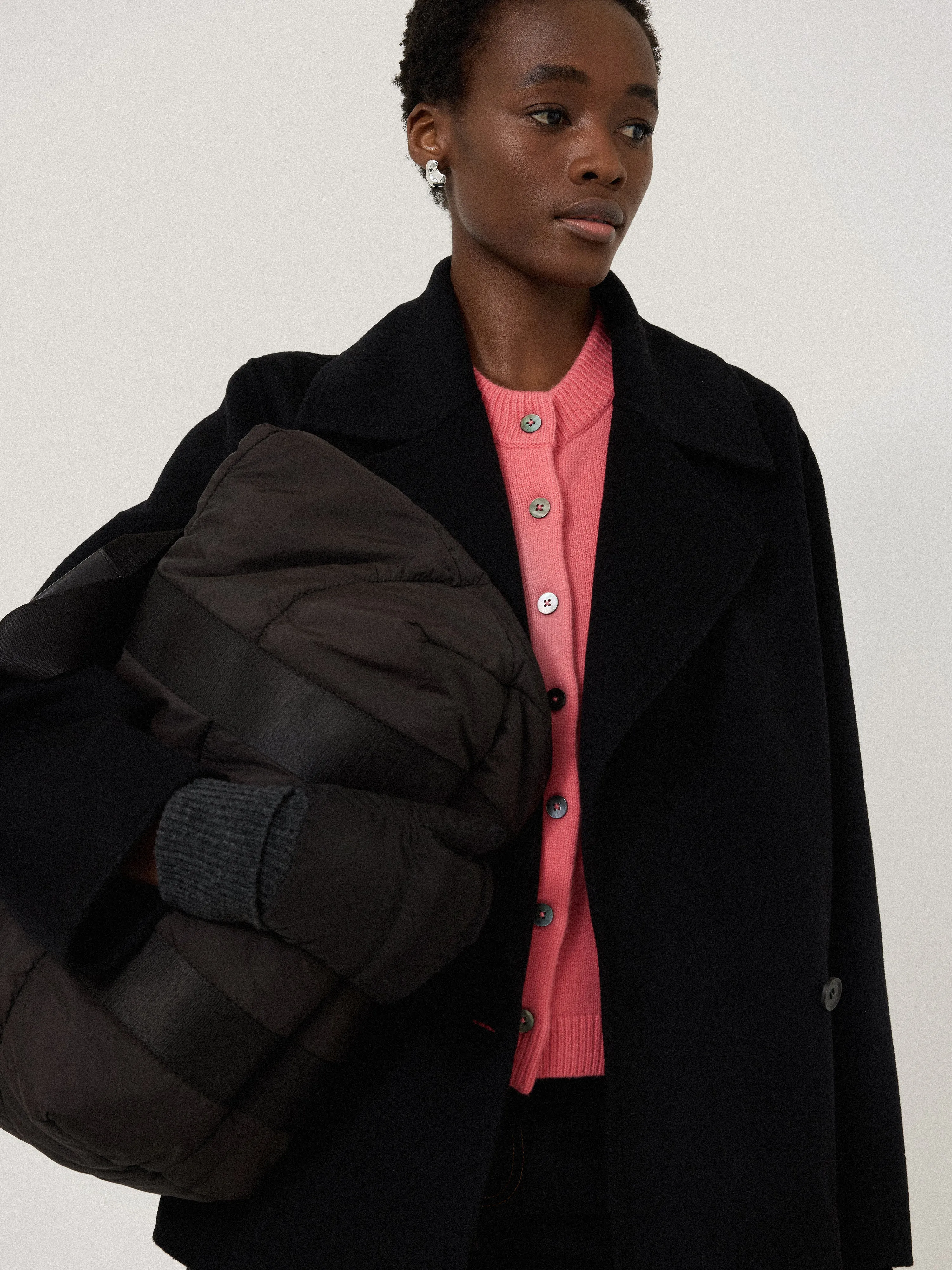 Puffer Mittens | Black sold by Jigsaw product image thumbnail 2