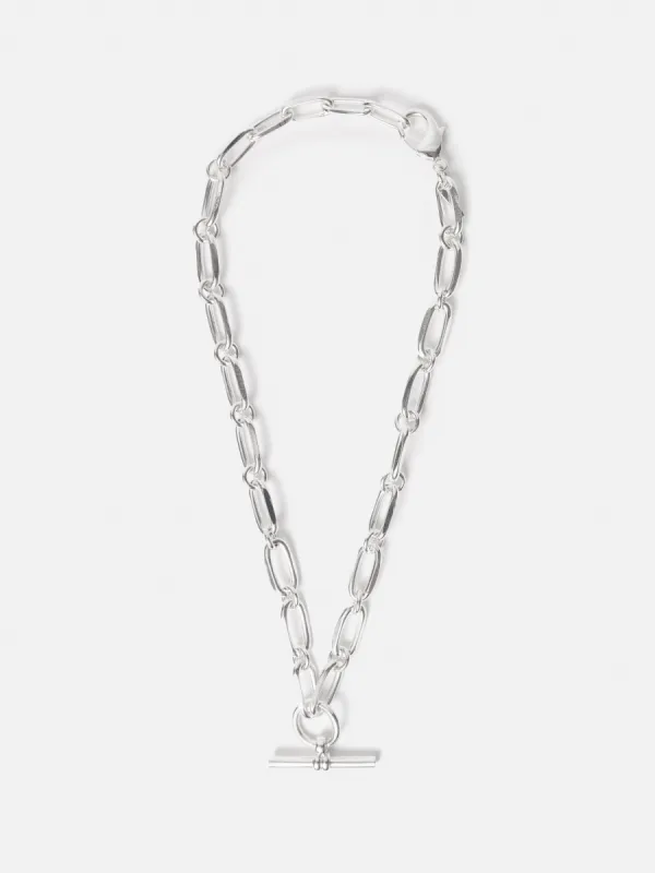 Trombone Link Chain Necklace | Silver sold by Jigsaw