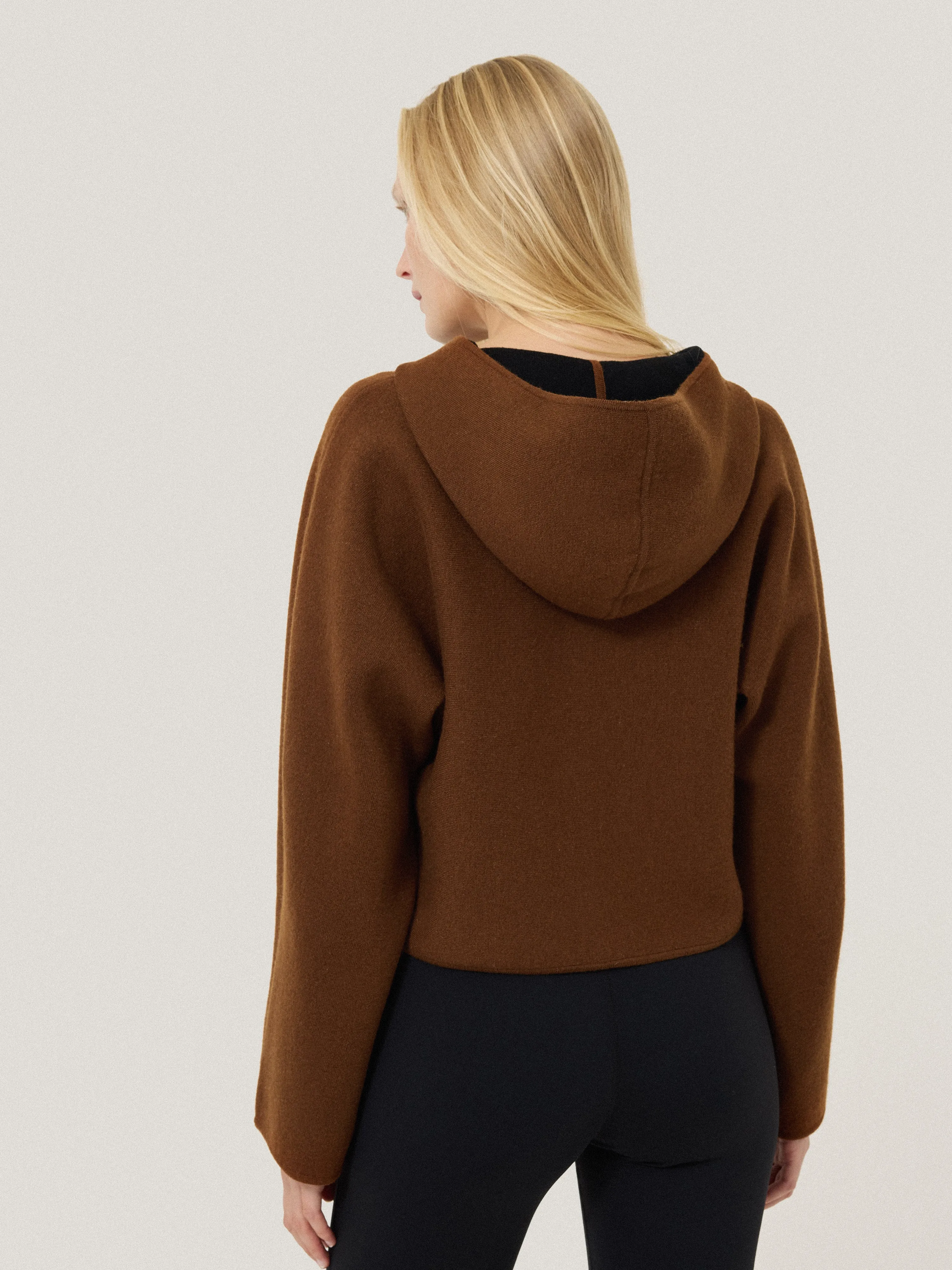 Double Face Zip Hoodie | Brown sold by Jigsaw product image thumbnail 5