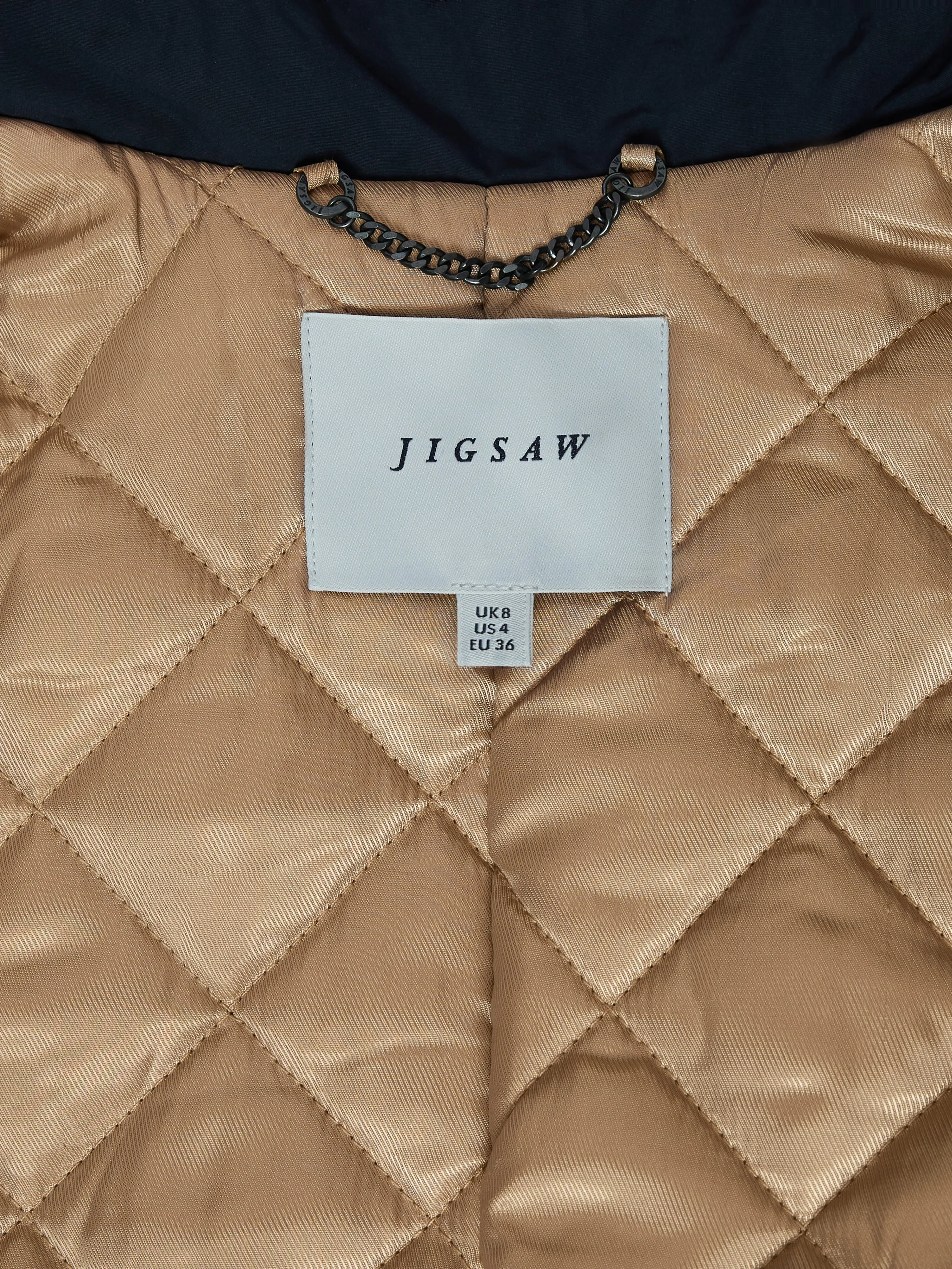 Marron Quilted Parka | Navy sold by Jigsaw product image thumbnail 2