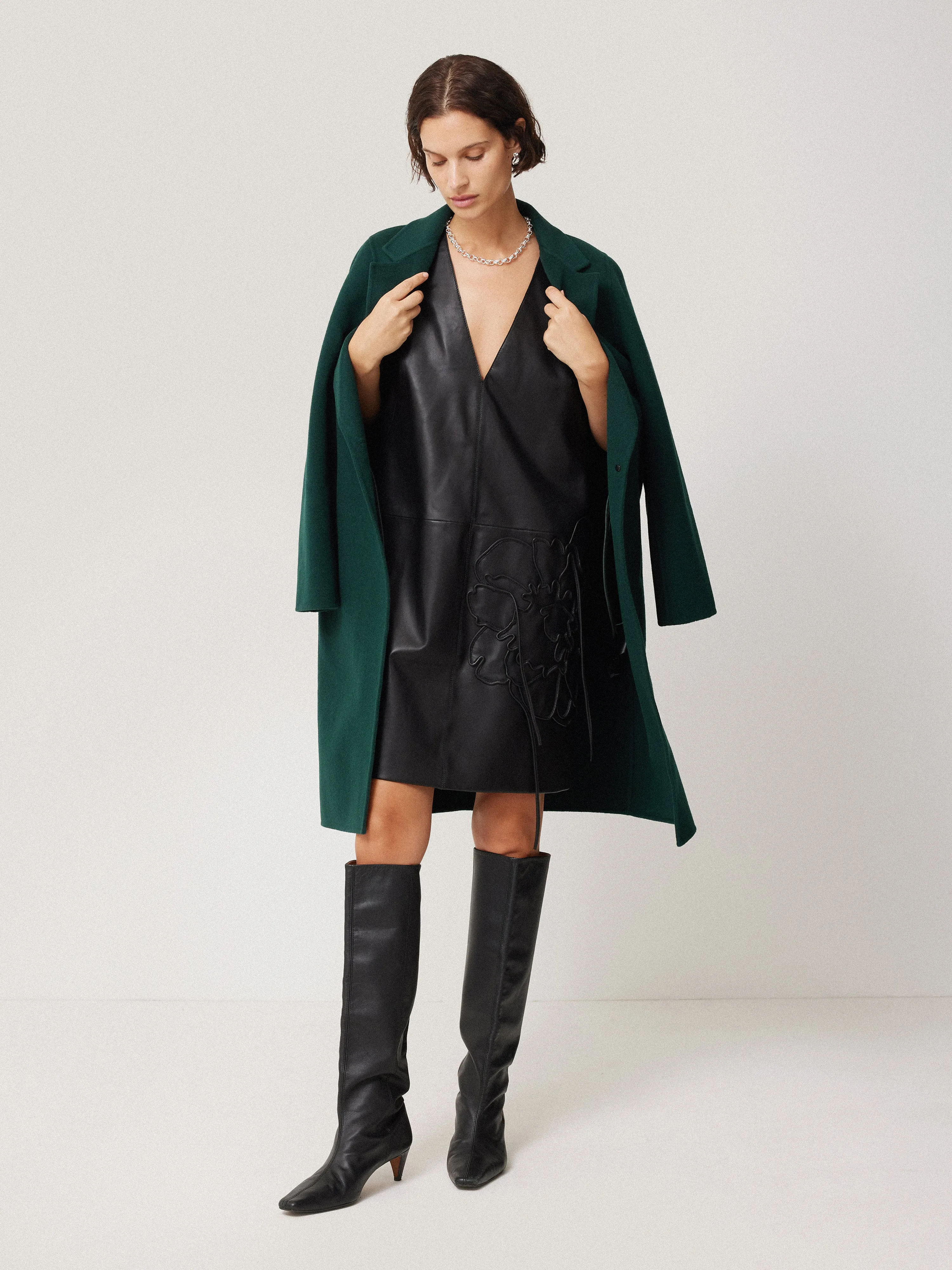 Double Faced Tailored Coat | Green sold by Jigsaw product image thumbnail 3