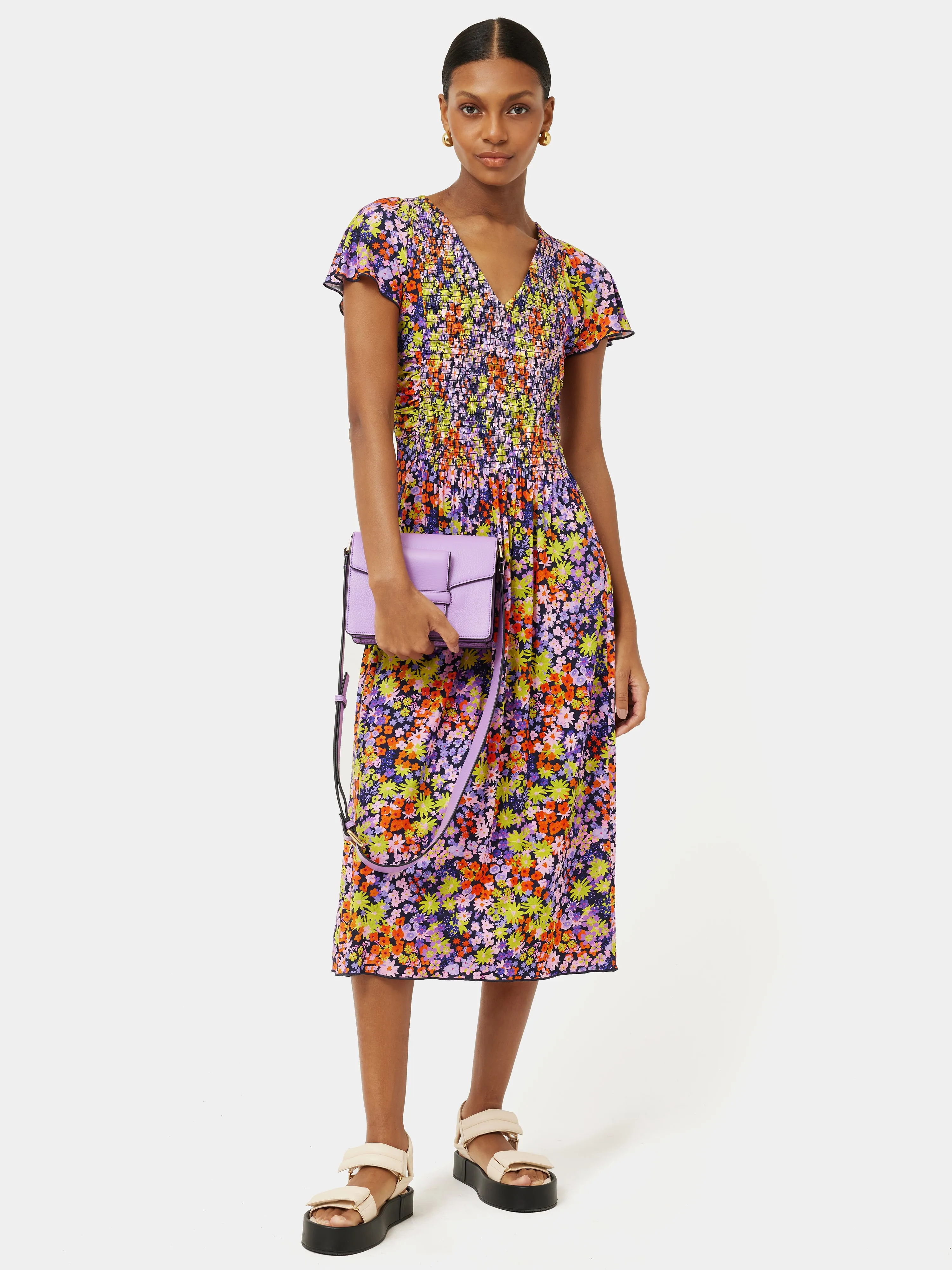 Rave Floral Jersey Dress | Multi sold by Jigsaw product image thumbnail 4
