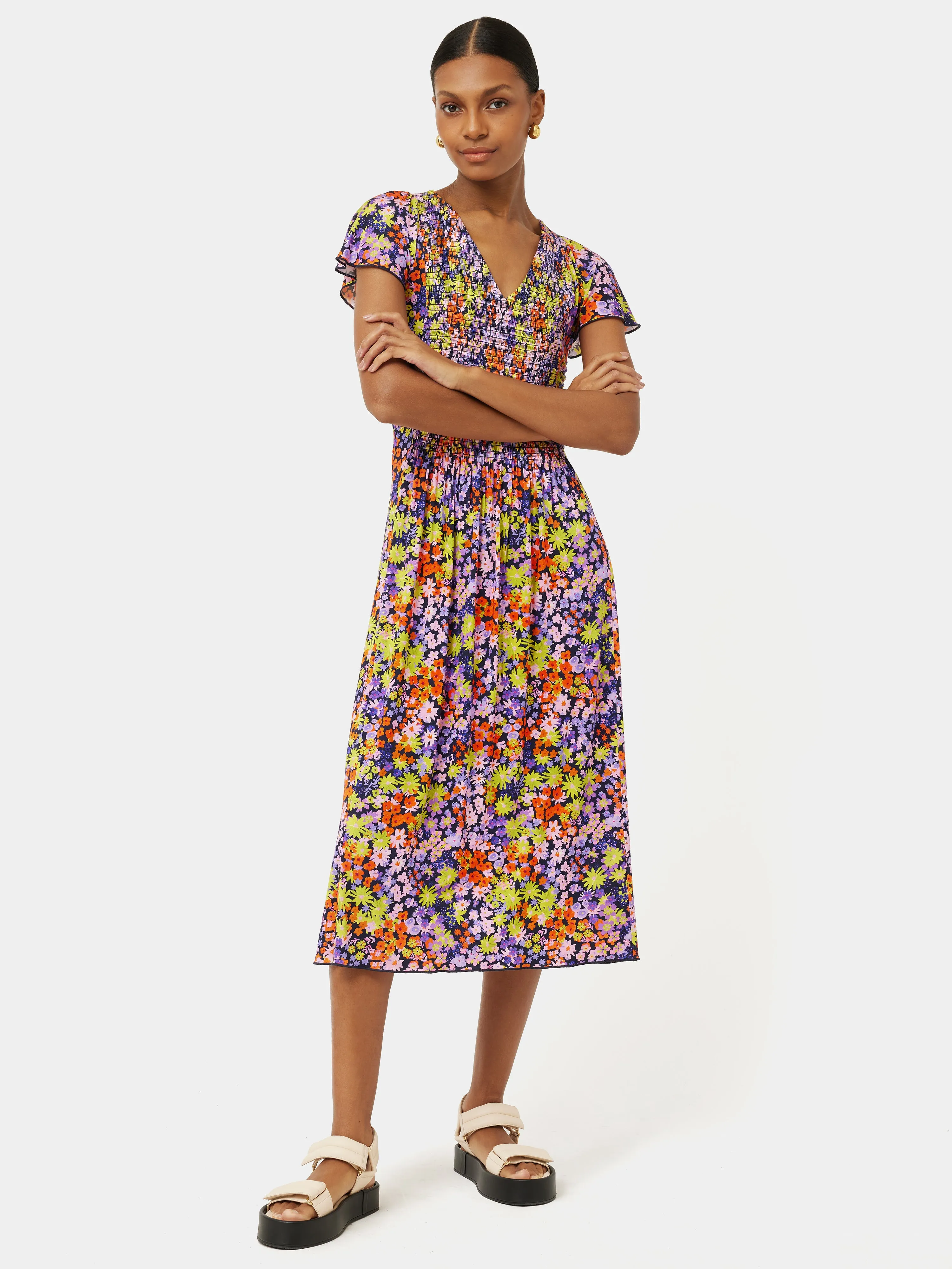 Rave Floral Jersey Dress | Multi sold by Jigsaw product image thumbnail 2