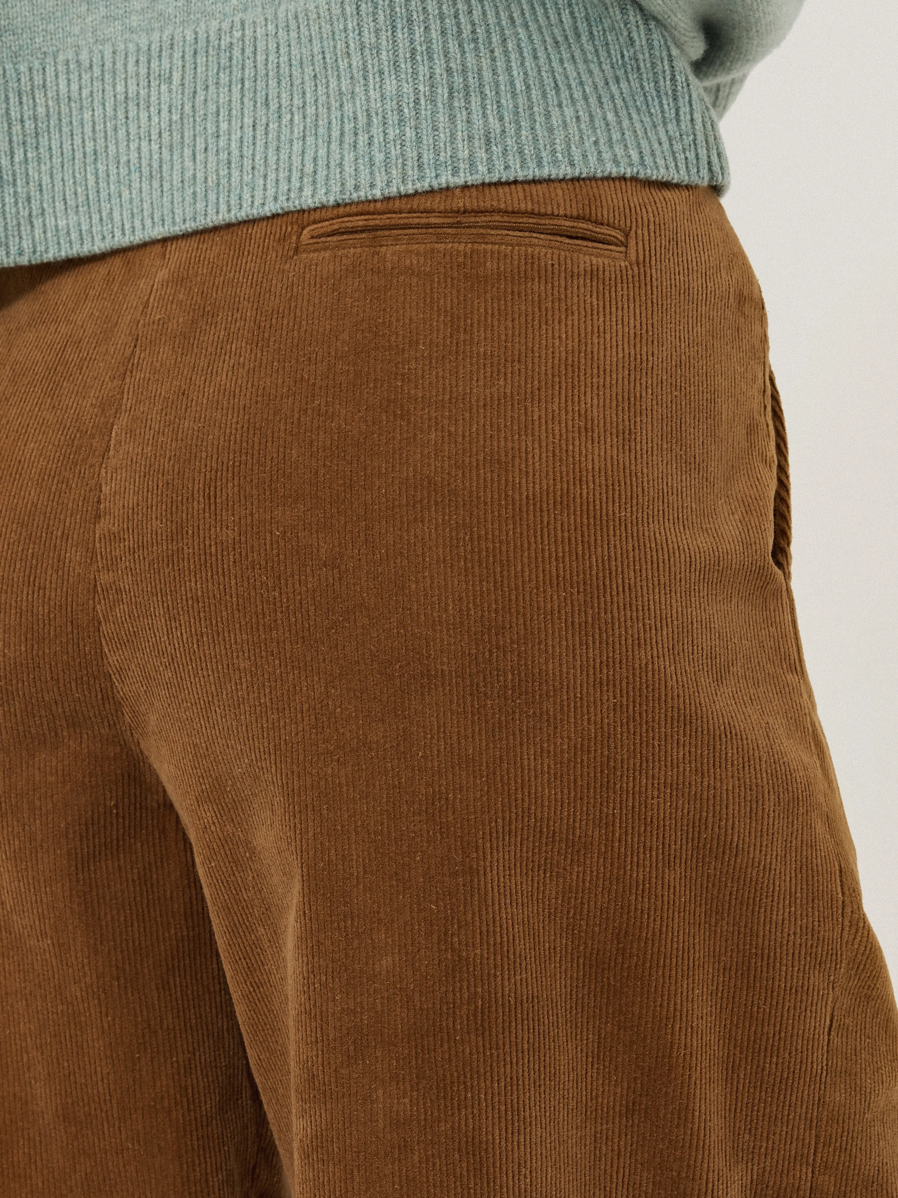 Corduroy Pleat Trouser | Brown sold by Jigsaw product image thumbnail 4