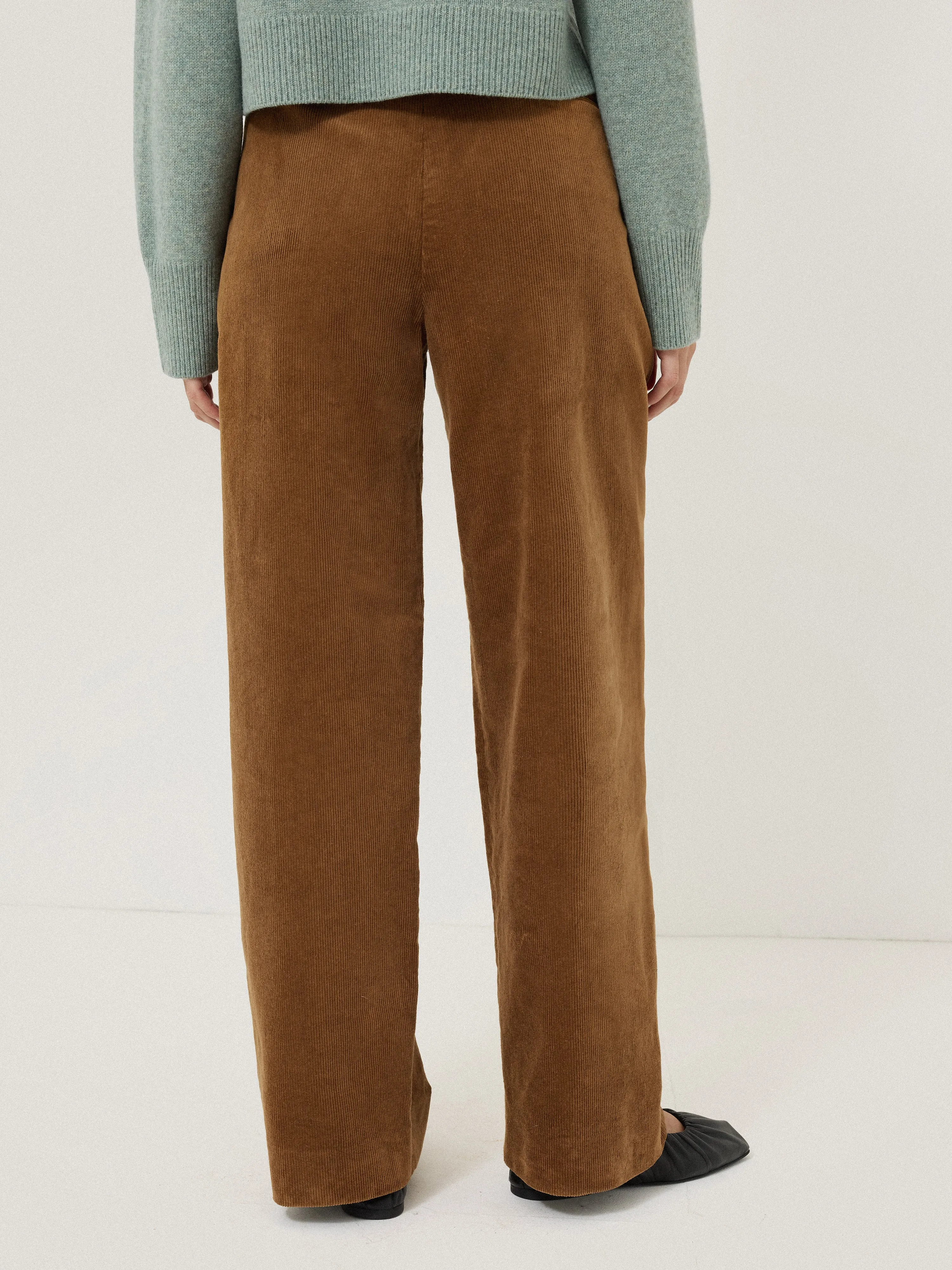 Corduroy Pleat Trouser | Brown sold by Jigsaw product image thumbnail 5