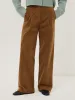 Corduroy Pleat Trouser | Brown sold by Jigsaw