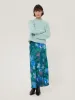 Floral Mist Asymmetric Skirt | Green sold by Jigsaw