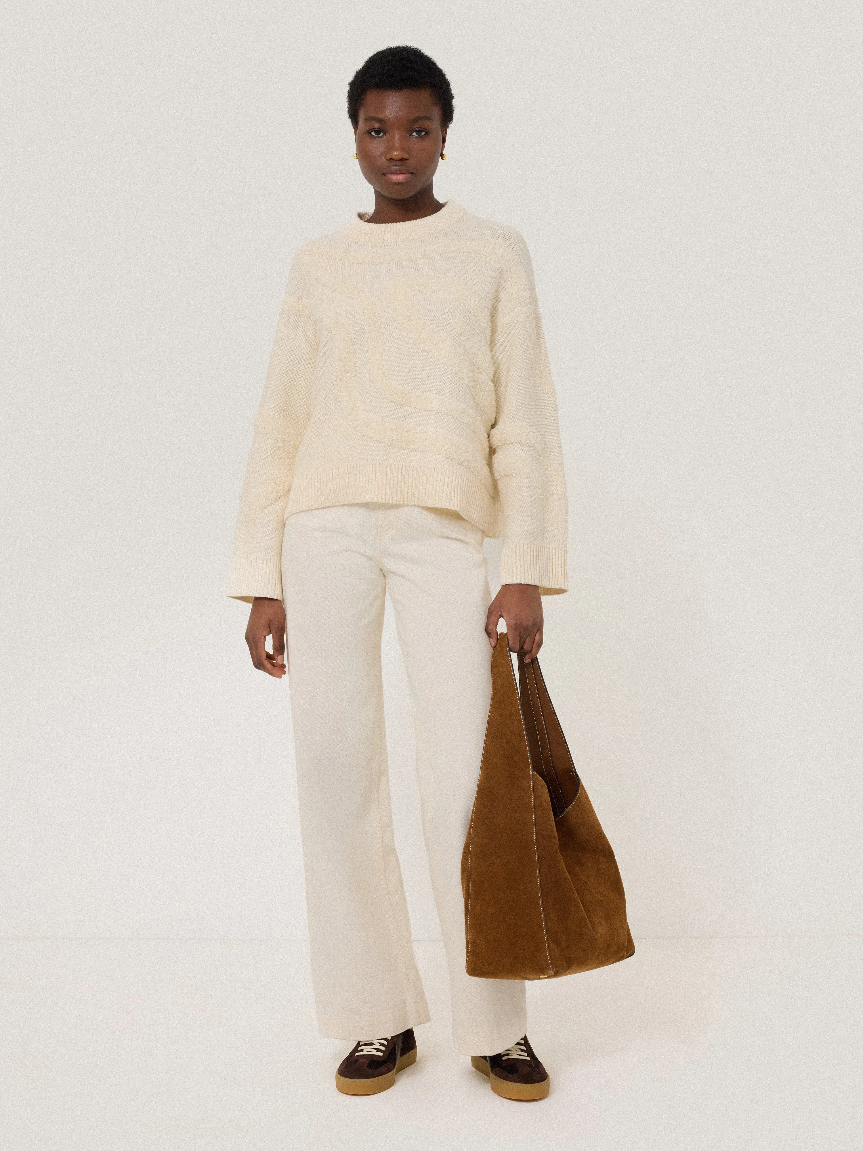 Loop Intarsia Jumper | Cream sold by Jigsaw product image thumbnail 3