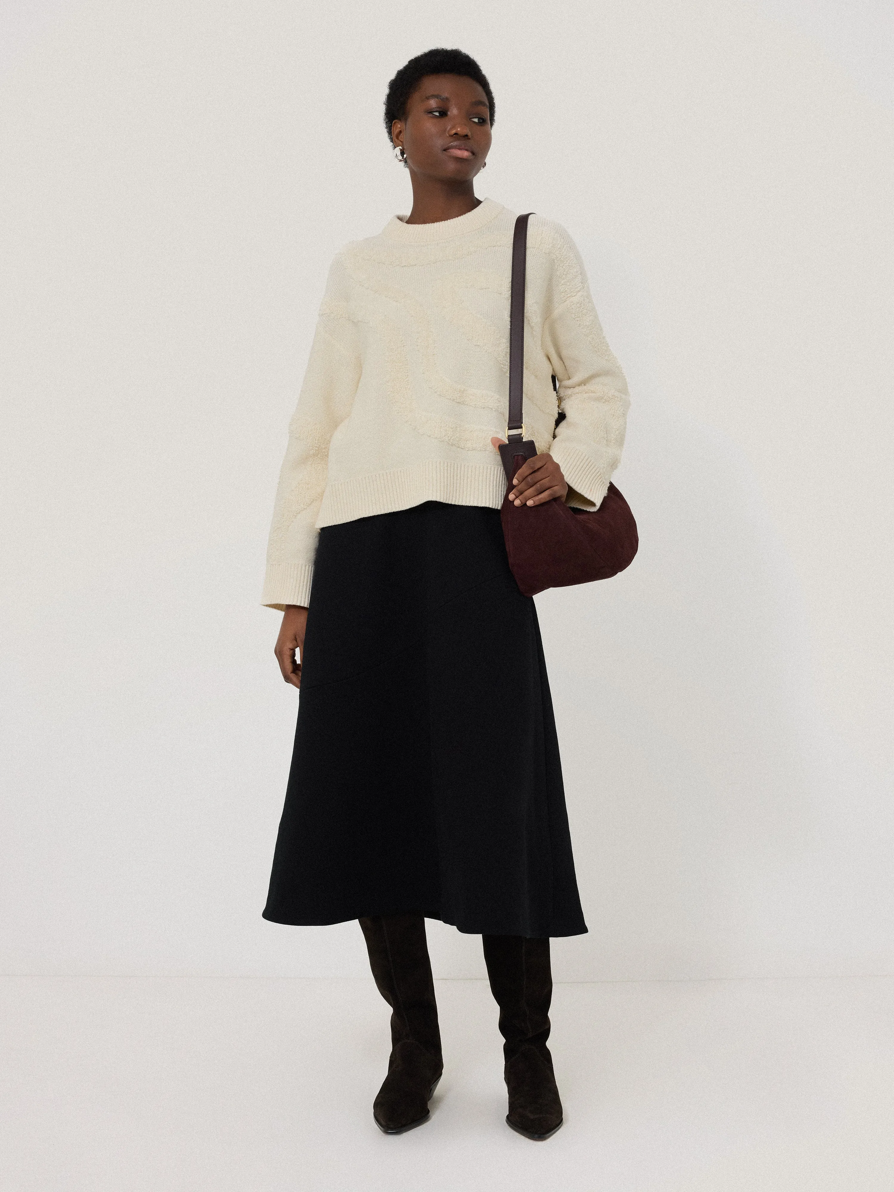 Loop Intarsia Jumper | Cream sold by Jigsaw product image thumbnail 5