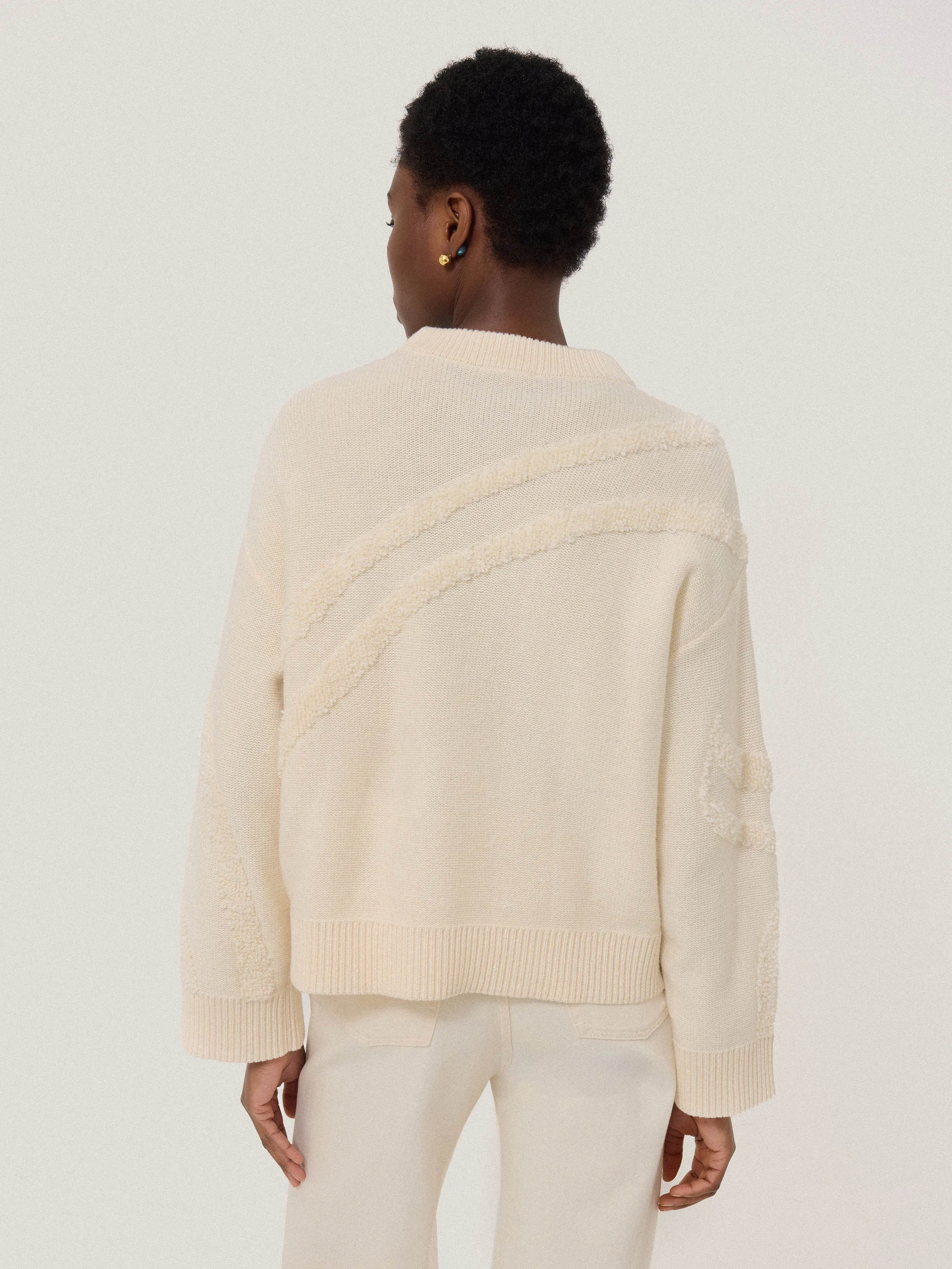 Loop Intarsia Jumper | Cream sold by Jigsaw product image thumbnail 4