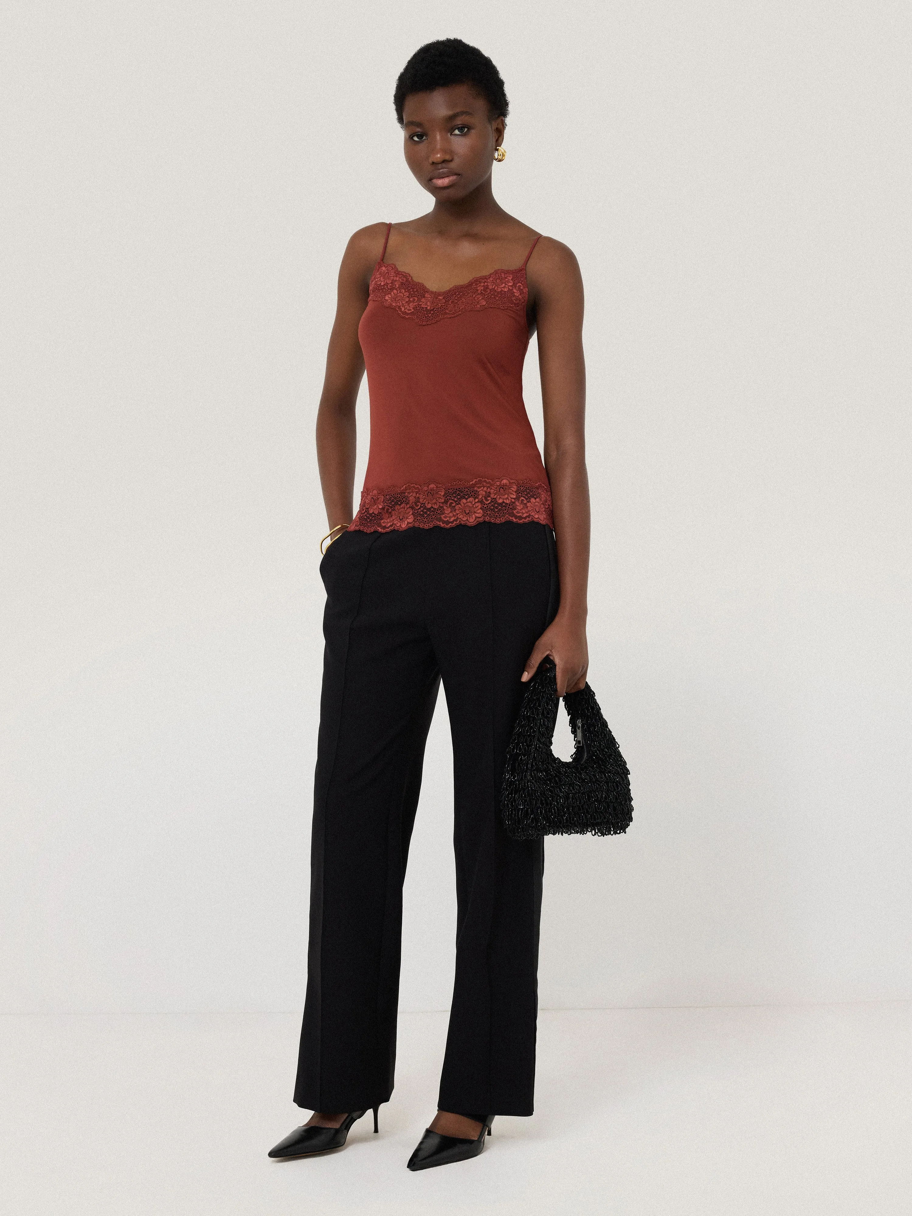 Modal Lace Vest | Rich Robin sold by Jigsaw product image thumbnail 5