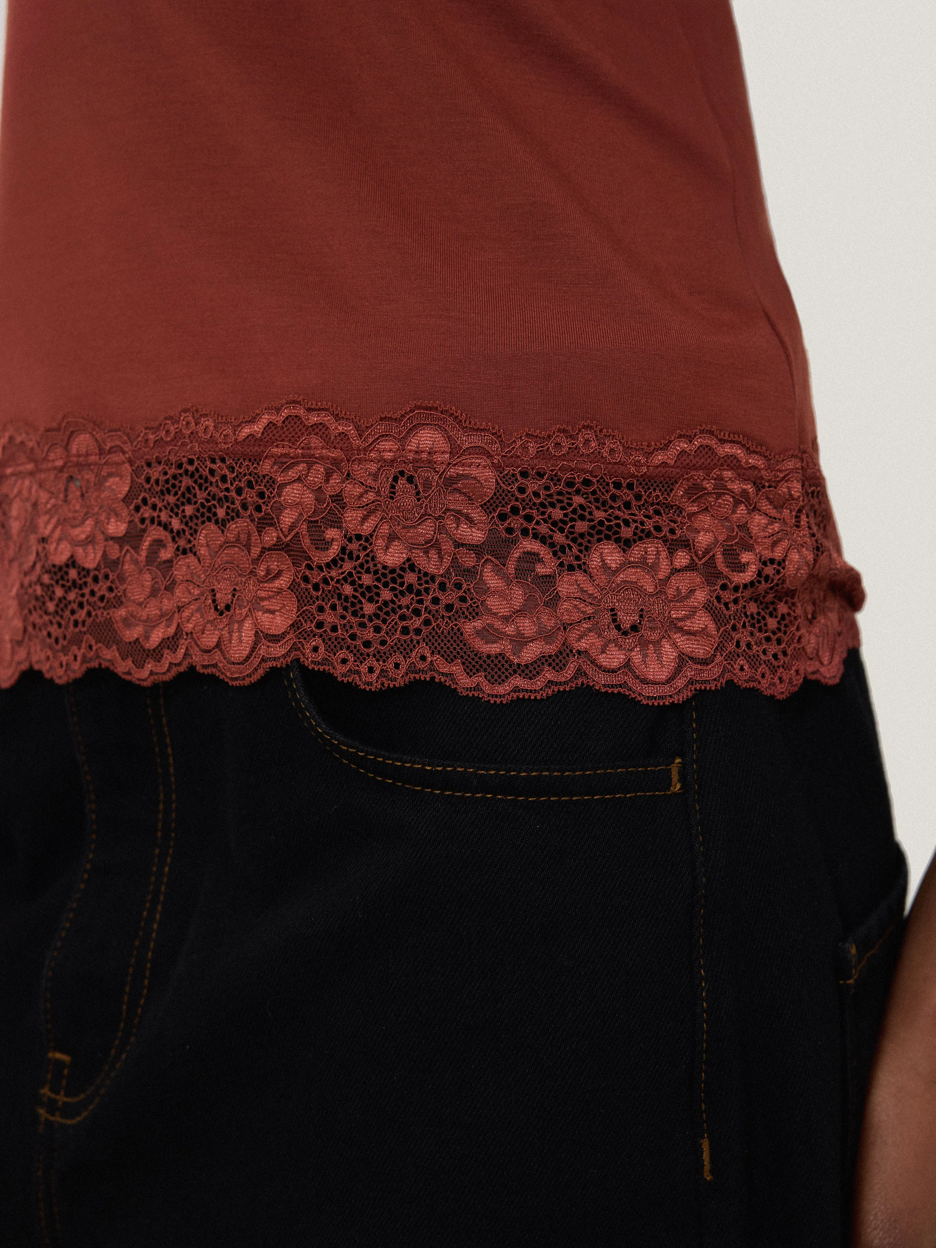 Modal Lace Vest | Rich Robin sold by Jigsaw product image thumbnail 4
