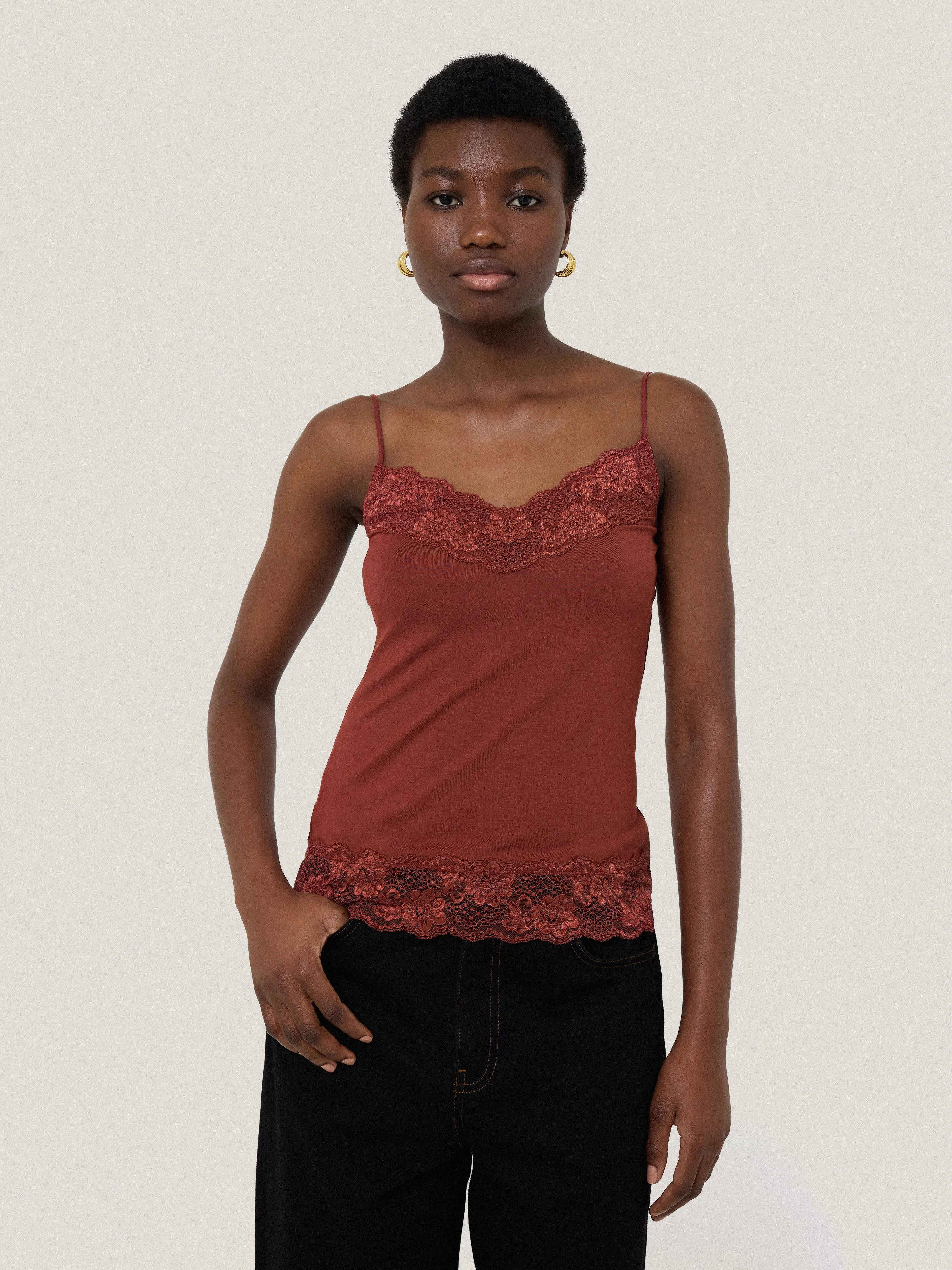 Modal Lace Vest | Rich Robin sold by Jigsaw