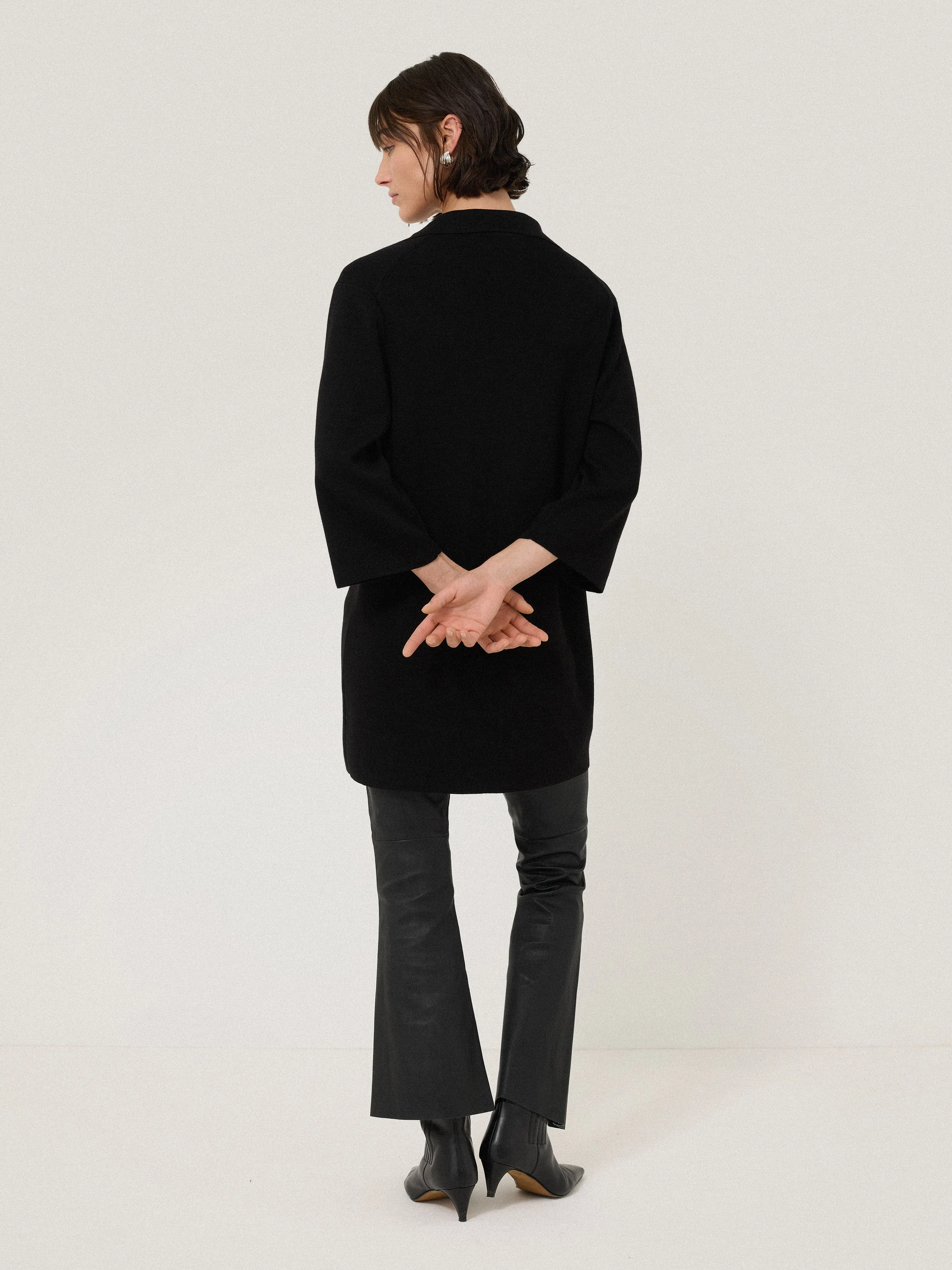 Knitted Kaftan Tunic | Black sold by Jigsaw product image thumbnail 4