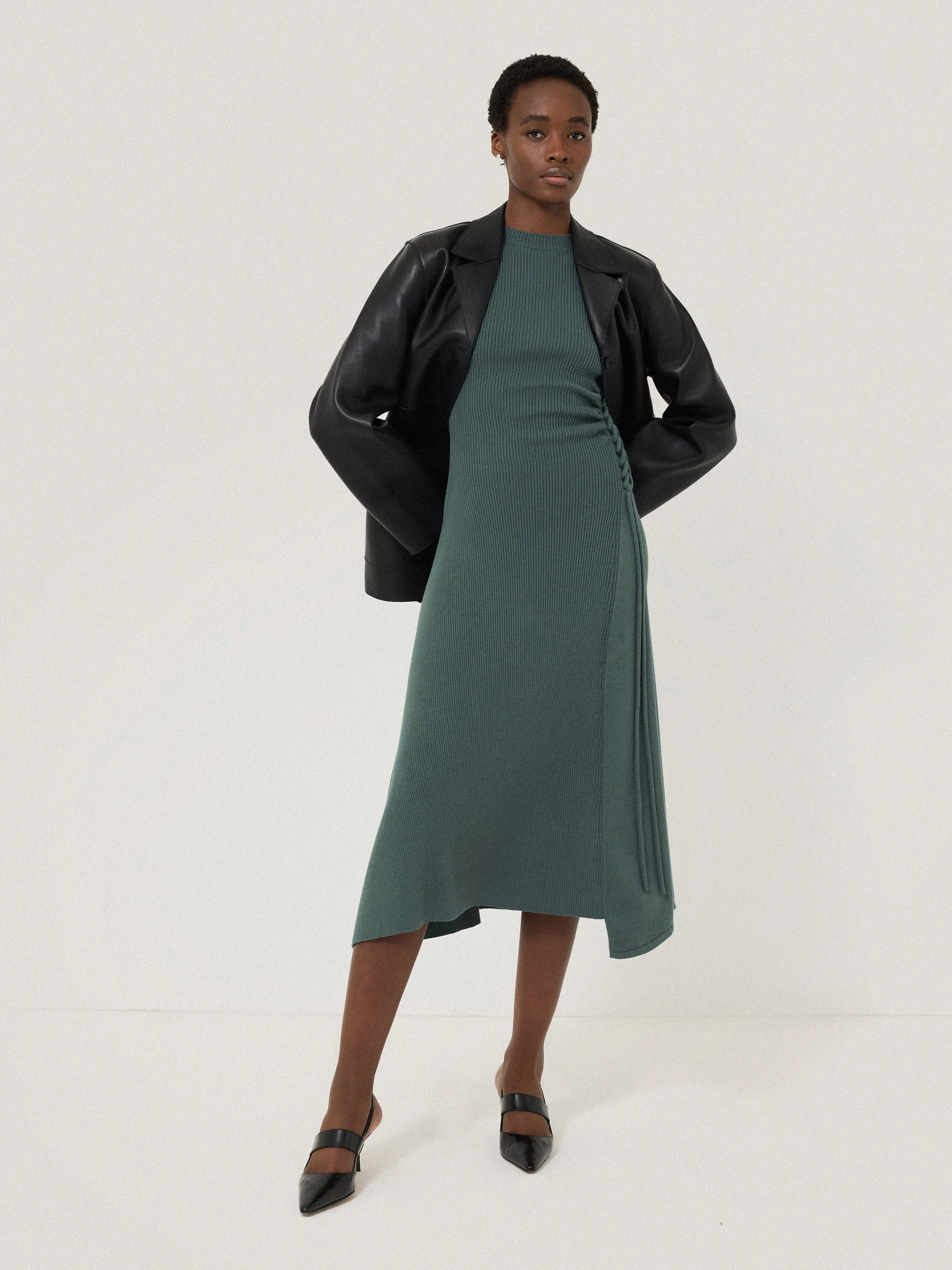 Braided Knit Dress | Blue sold by Jigsaw product image thumbnail 5