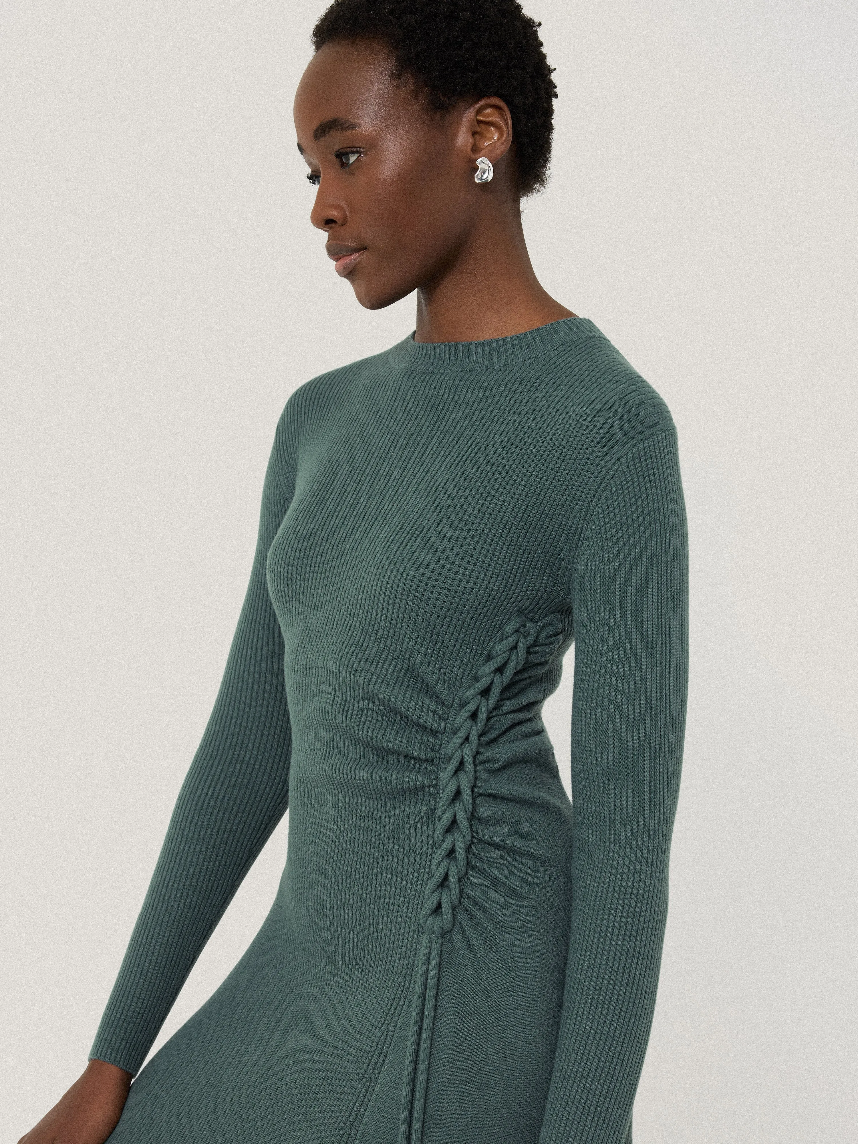 Braided Knit Dress | Blue sold by Jigsaw product image thumbnail 2