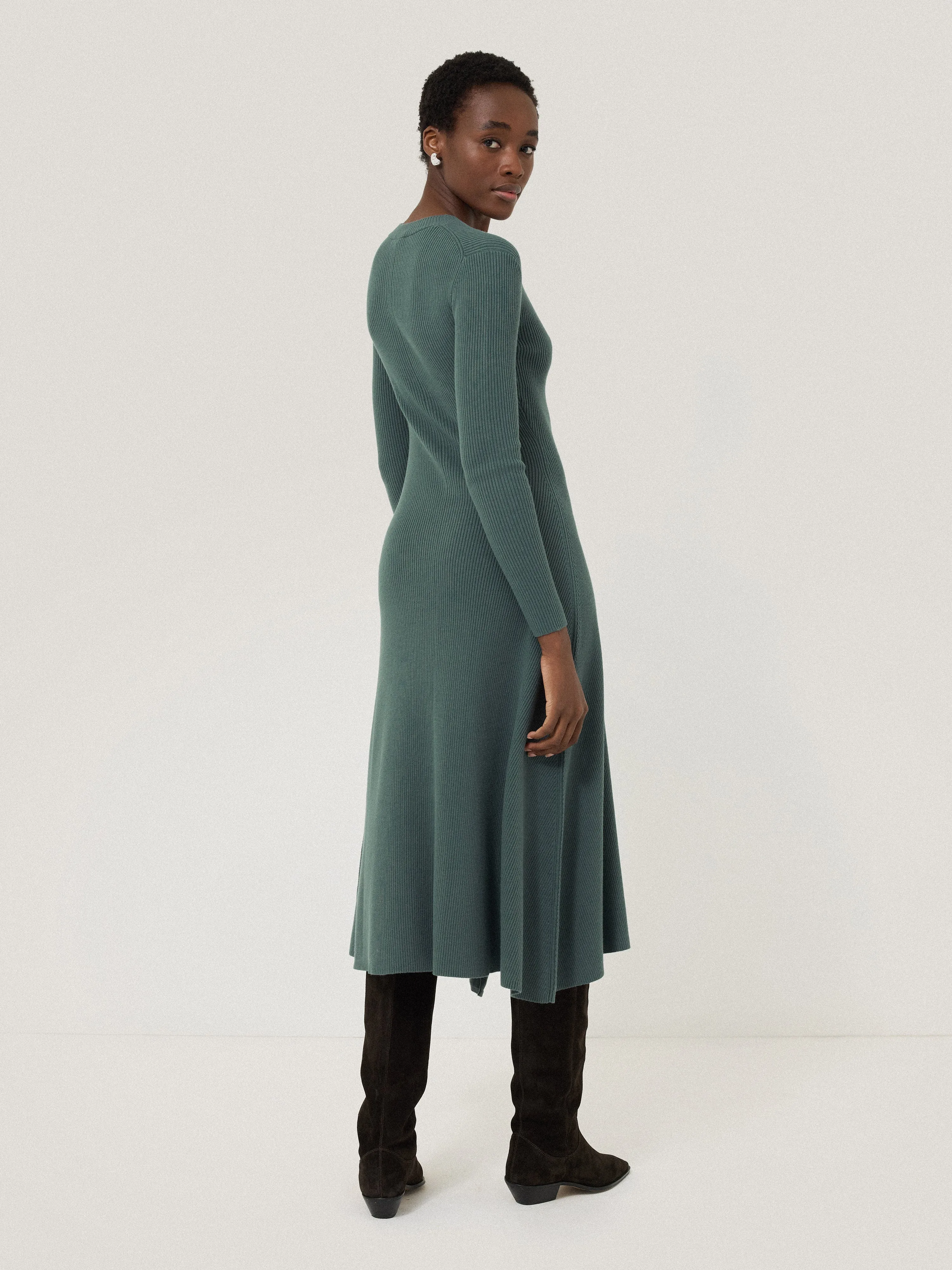 Braided Knit Dress | Blue sold by Jigsaw product image thumbnail 4