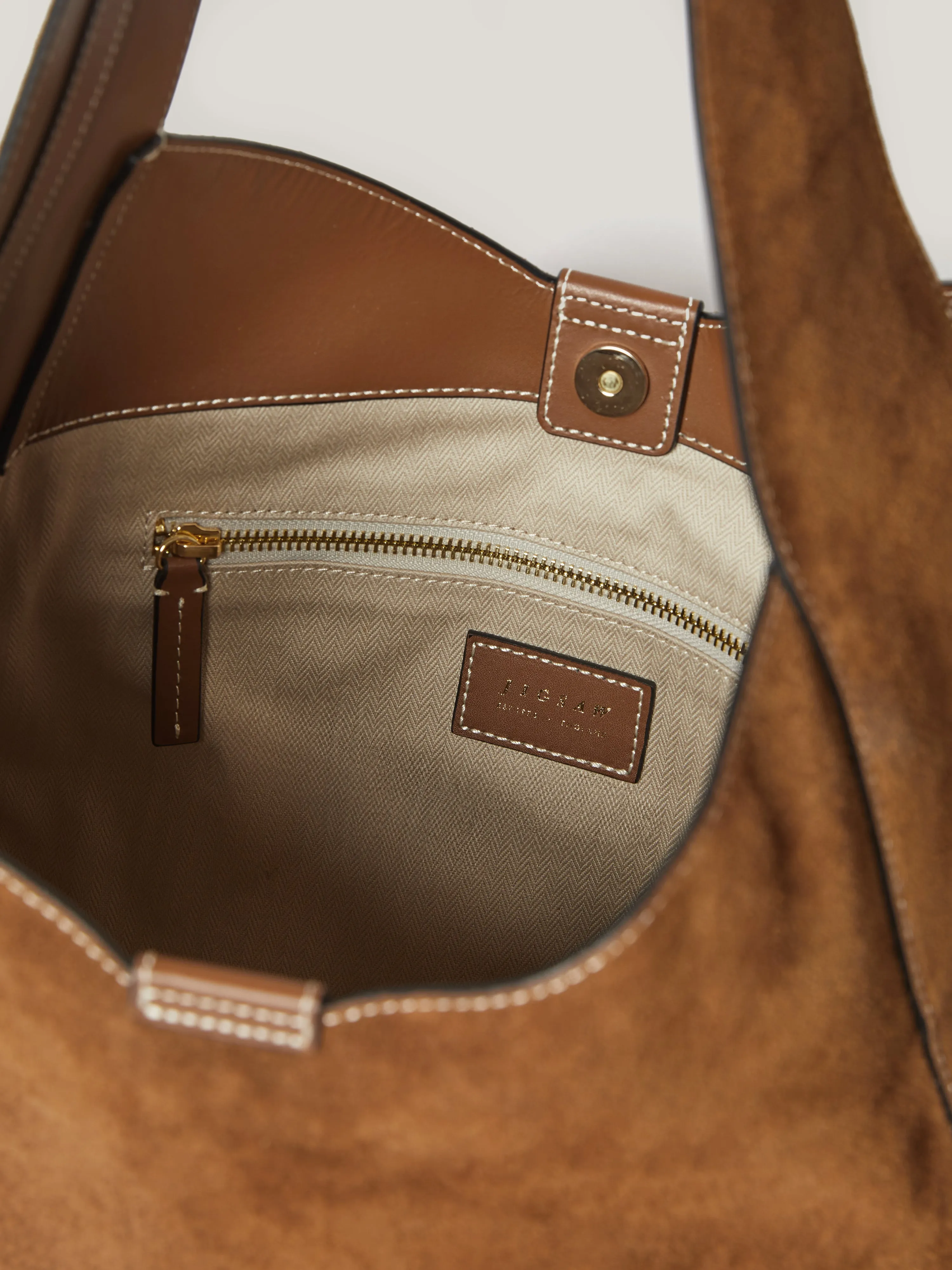 Heckfield Suede Tote | Tan sold by Jigsaw product image thumbnail 3