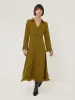 Silk Blend Boucle Dress | Khaki sold by Jigsaw