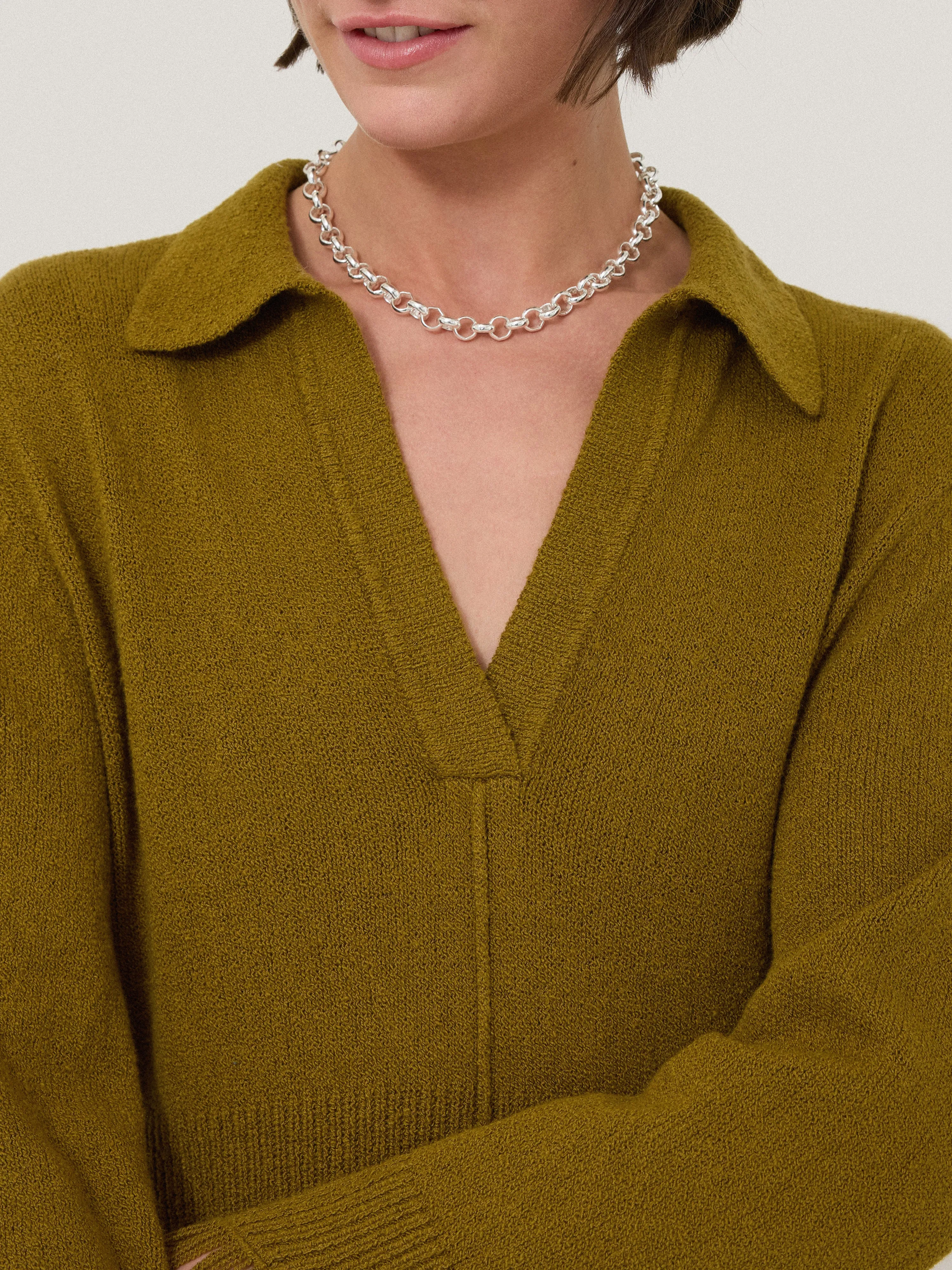 Silk Blend Boucle Dress | Khaki sold by Jigsaw product image thumbnail 3