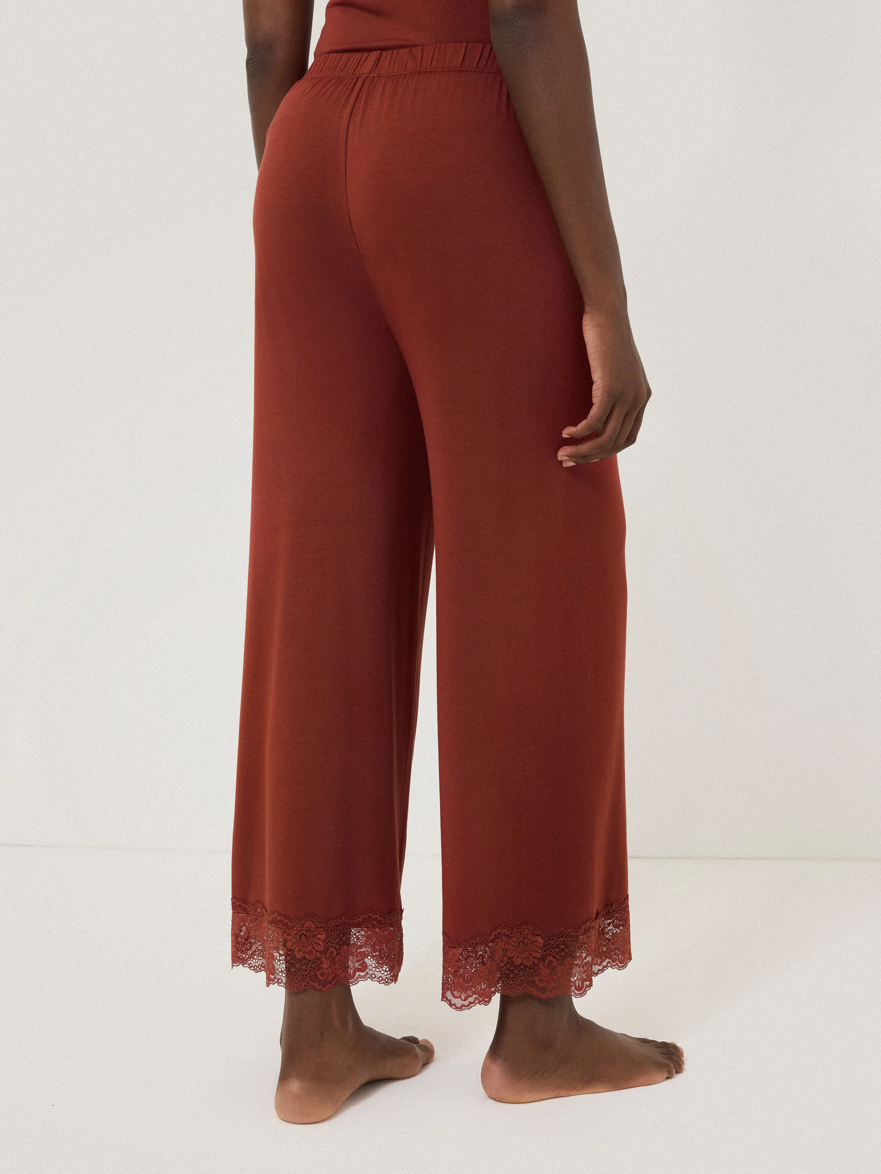 Modal Lace Trousers | Red sold by Jigsaw product image thumbnail 4