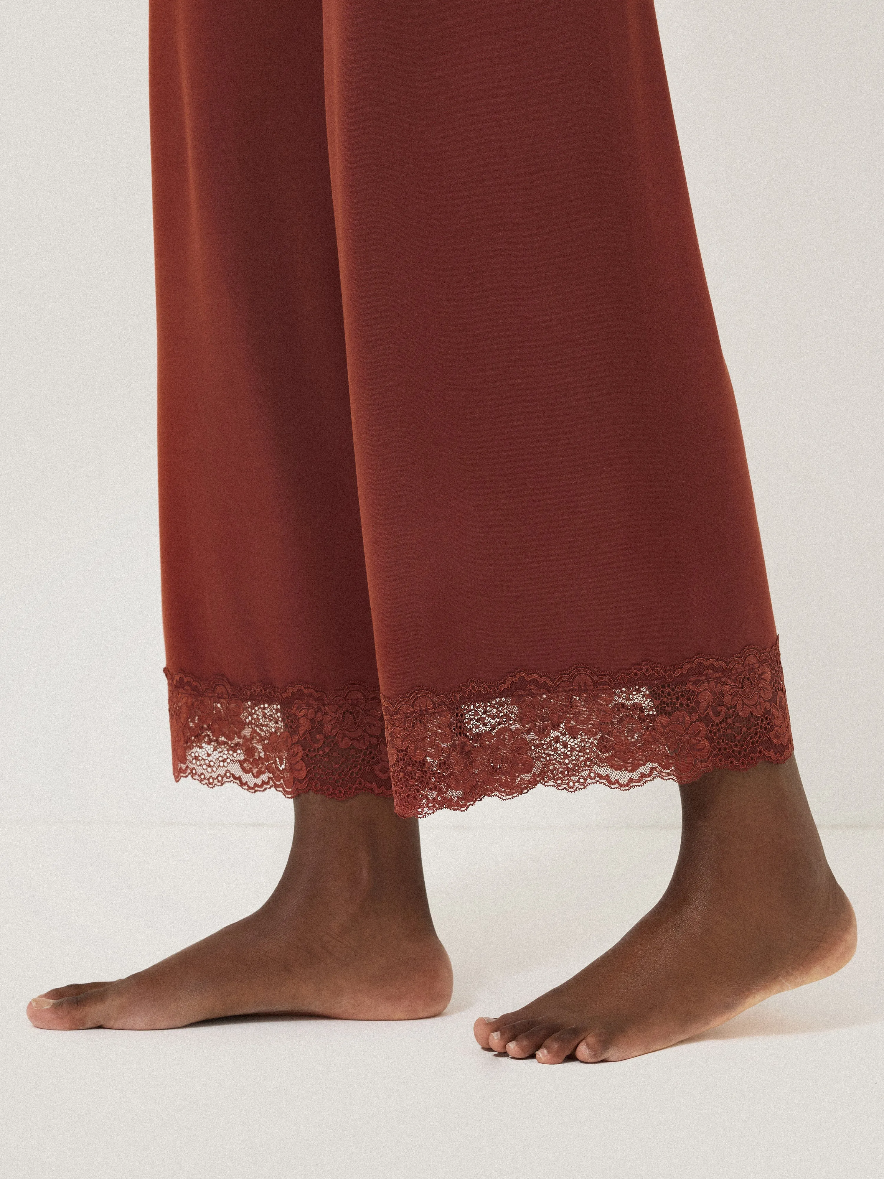 Modal Lace Trousers | Red sold by Jigsaw product image thumbnail 2