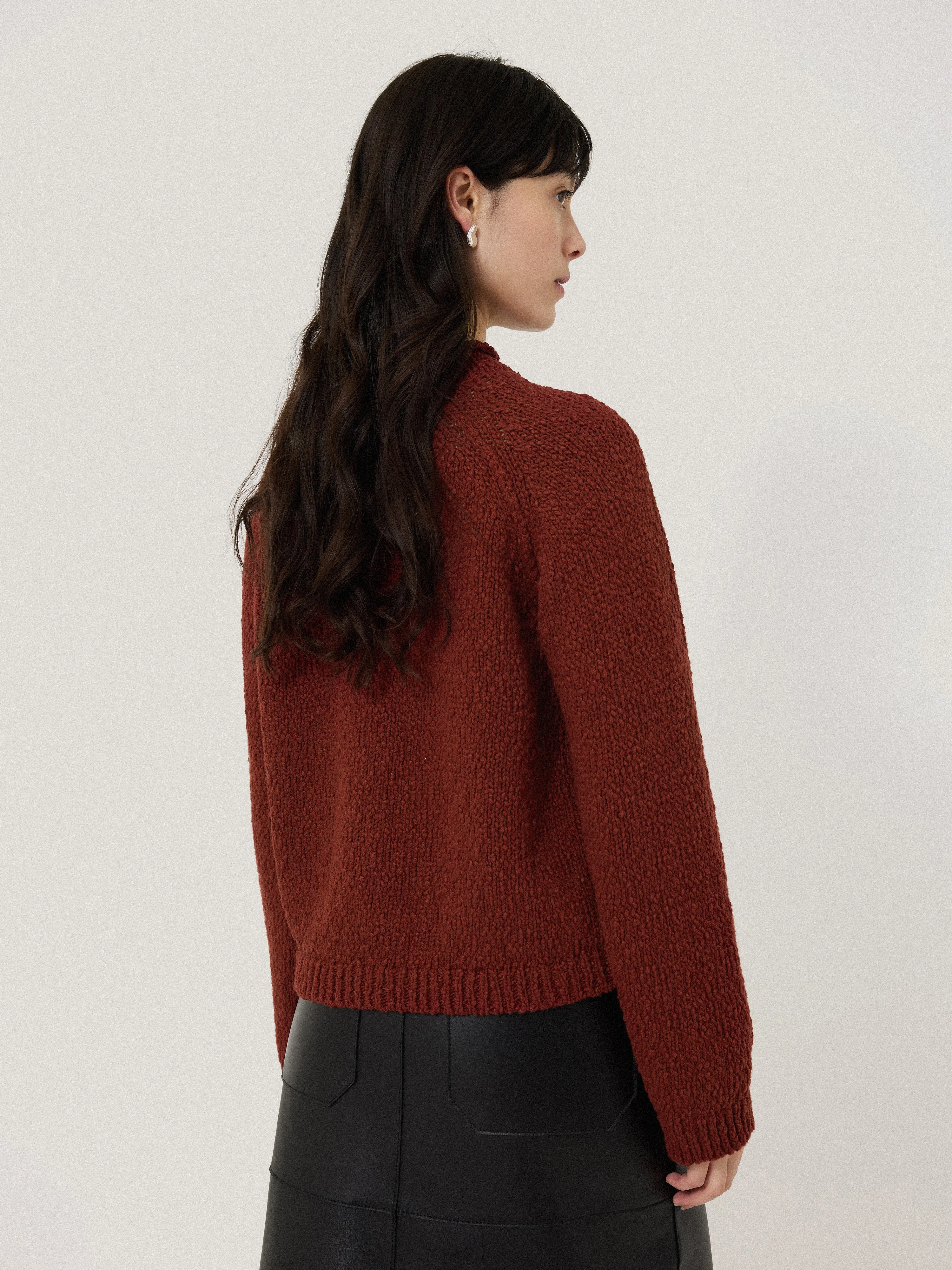 Chunky Textured Cotton Jumper | Red sold by Jigsaw product image thumbnail 4