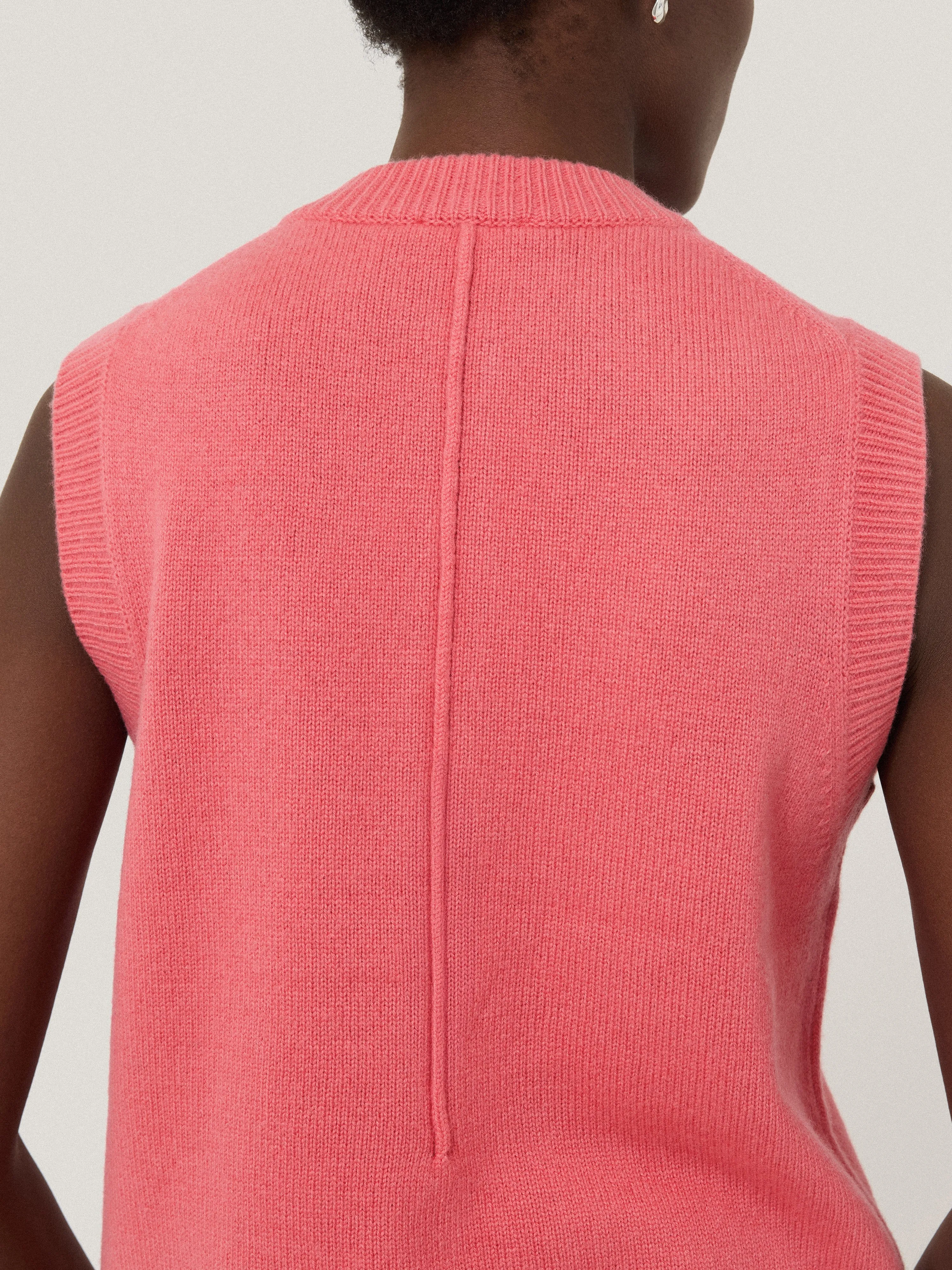 Wool Cashmere Blend Waistcoat | Pink sold by Jigsaw product image thumbnail 5