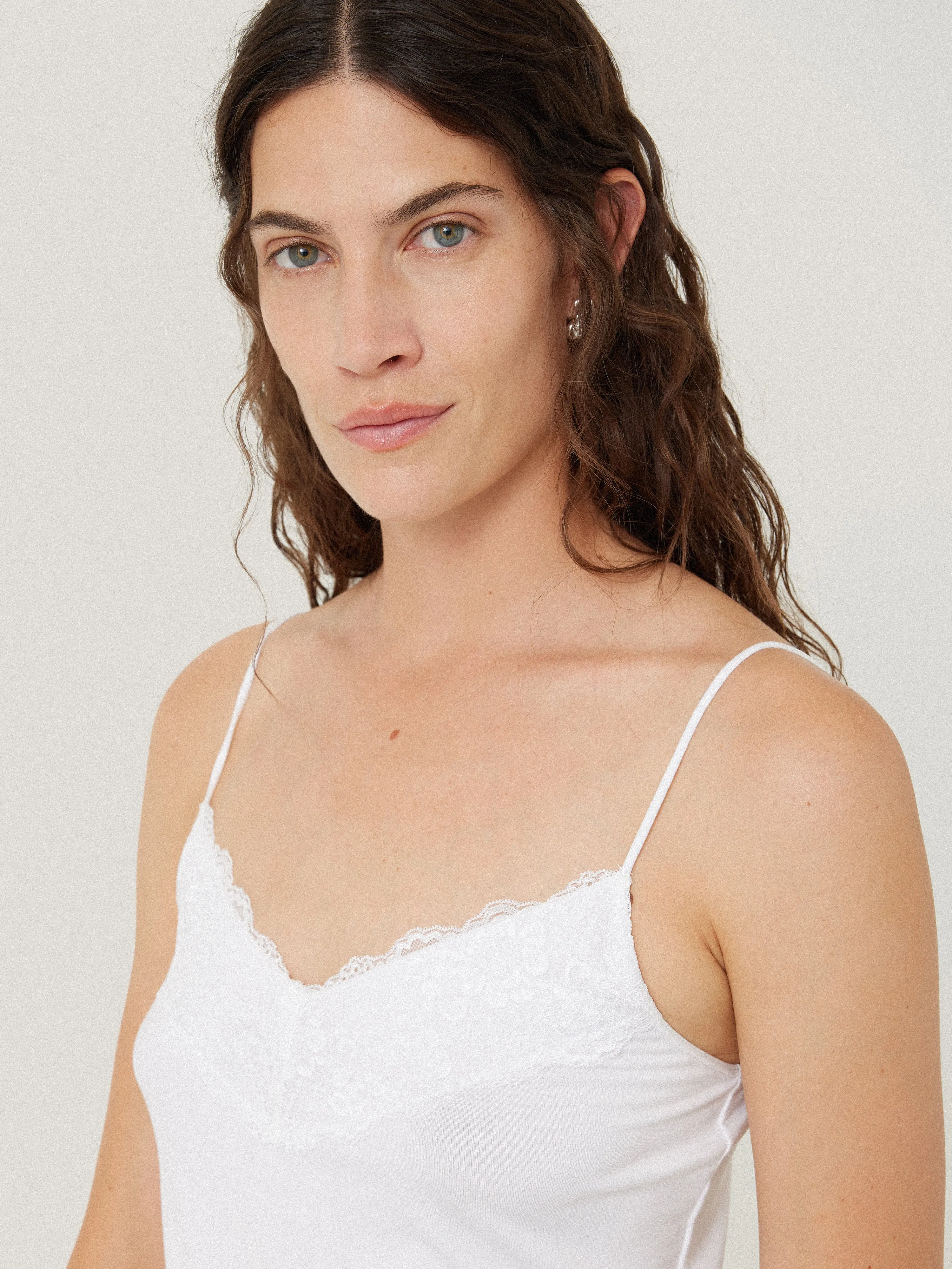 Modal Lace Vest | White sold by Jigsaw product image thumbnail 2