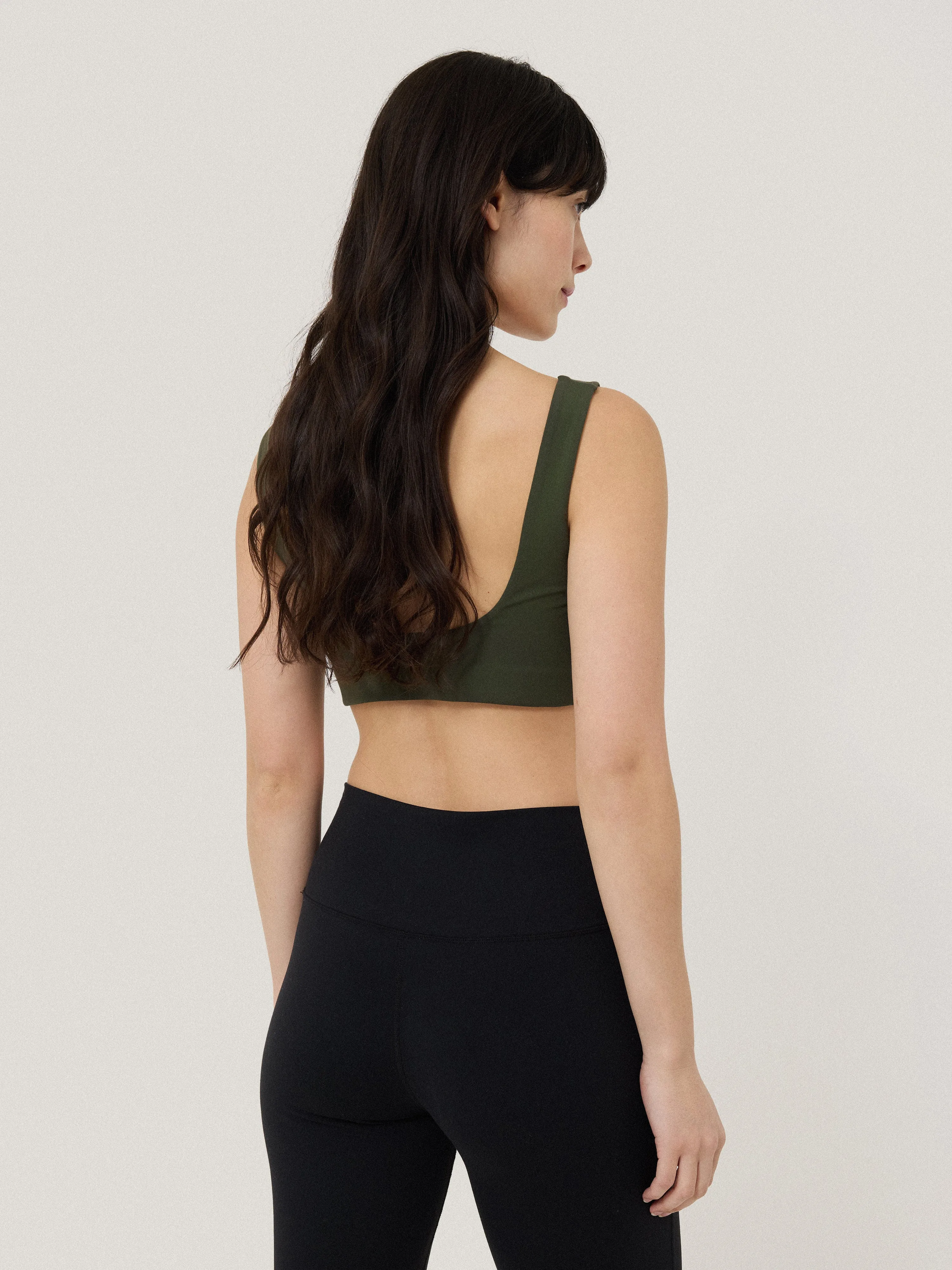 Yoga Crop Top | Khaki sold by Jigsaw product image thumbnail 3
