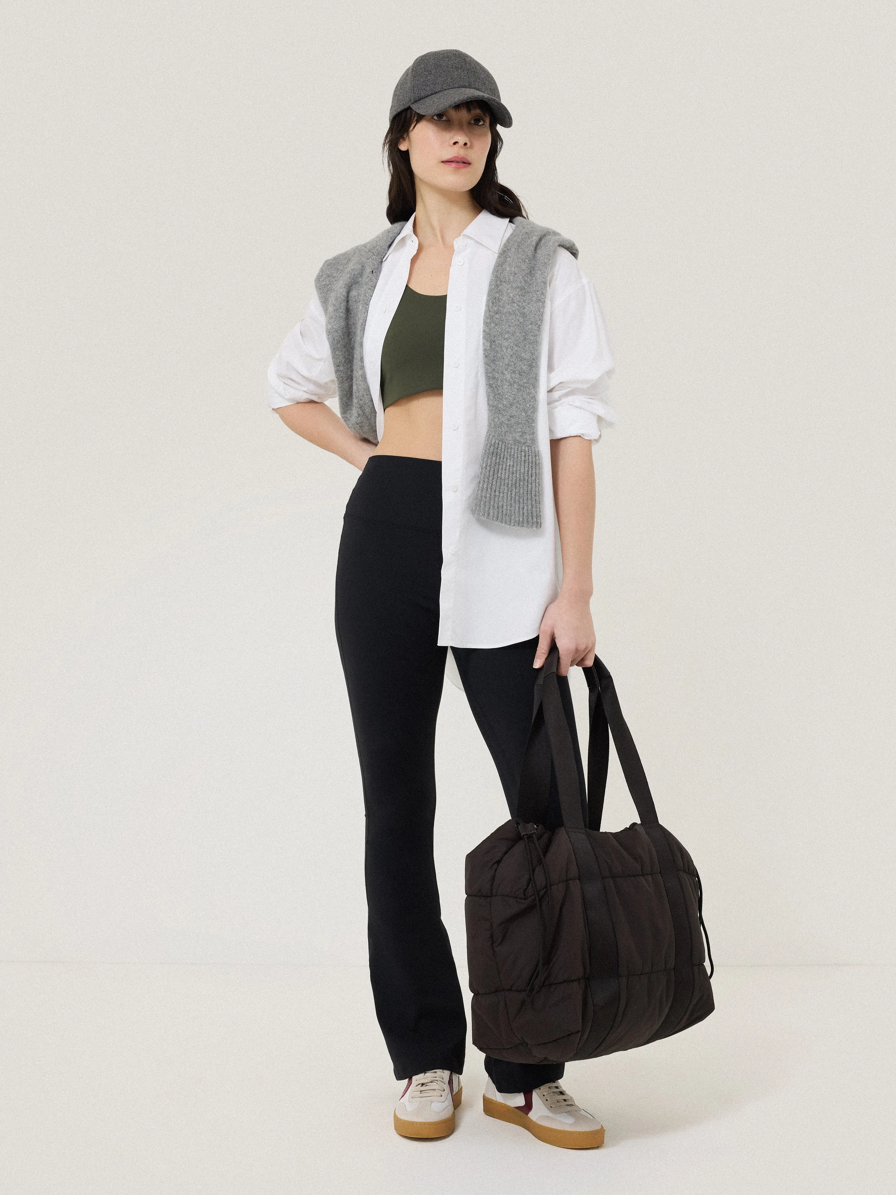 Yoga Crop Top | Khaki sold by Jigsaw product image thumbnail 4