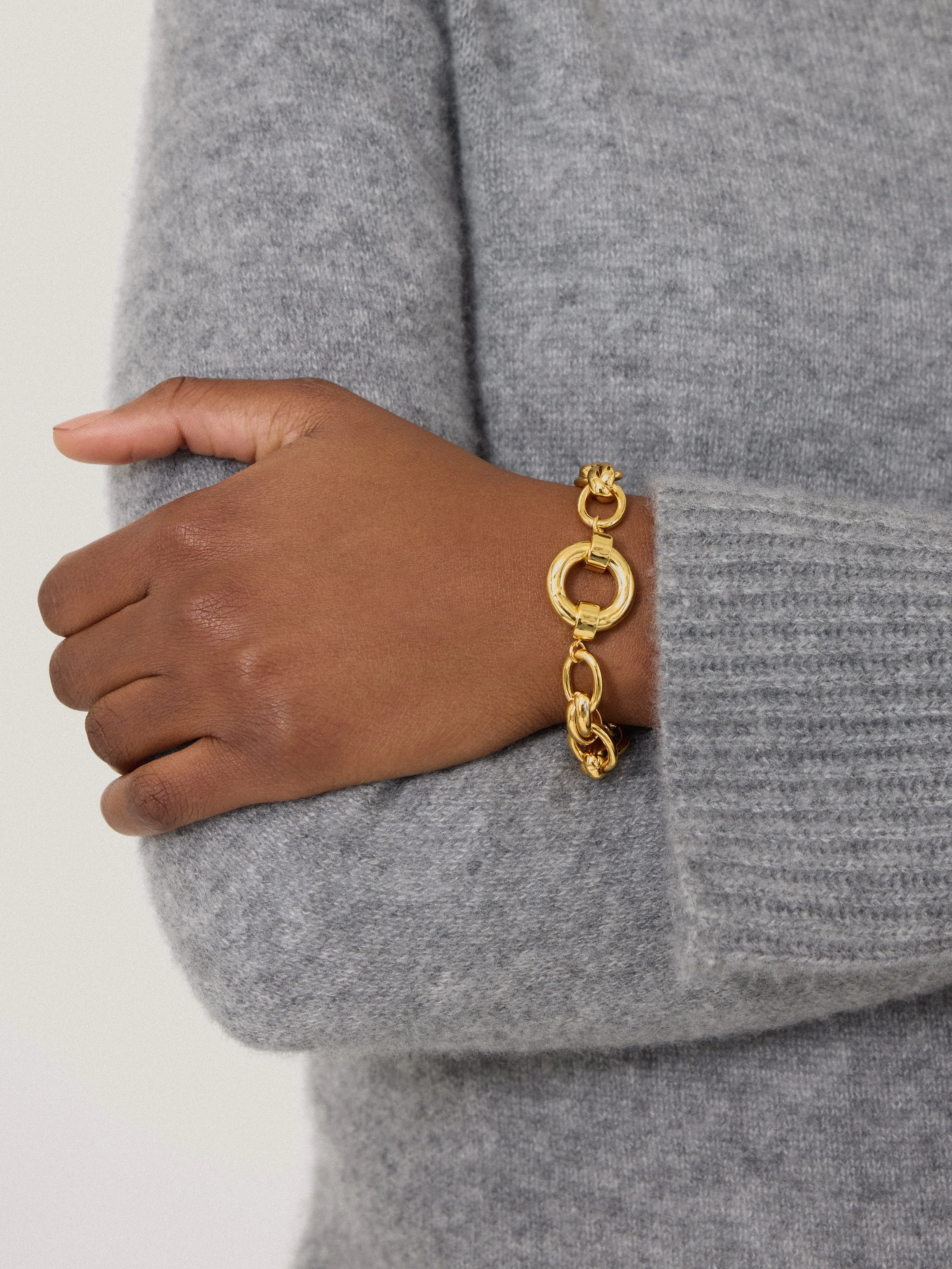Round Link Chain Bracelet | Gold sold by Jigsaw product image thumbnail 2