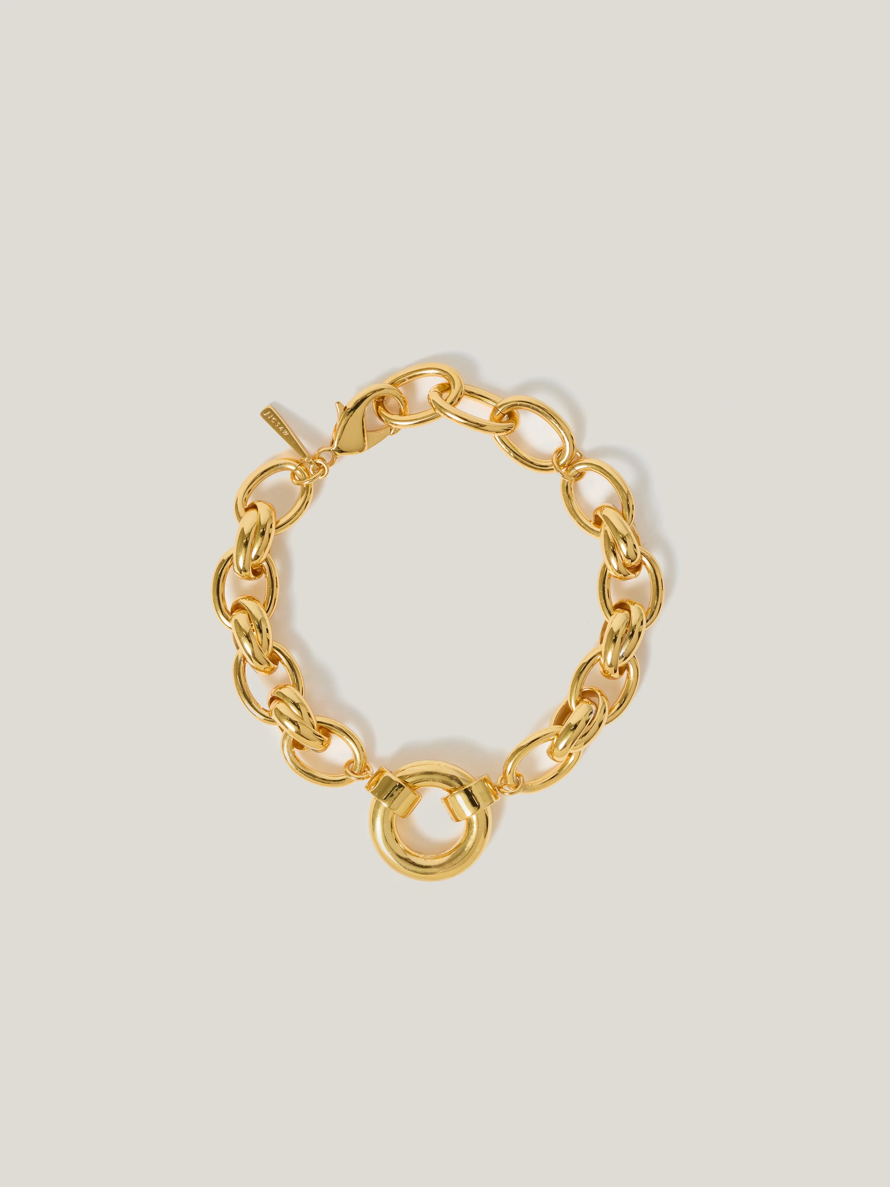 Round Link Chain Bracelet | Gold sold by Jigsaw