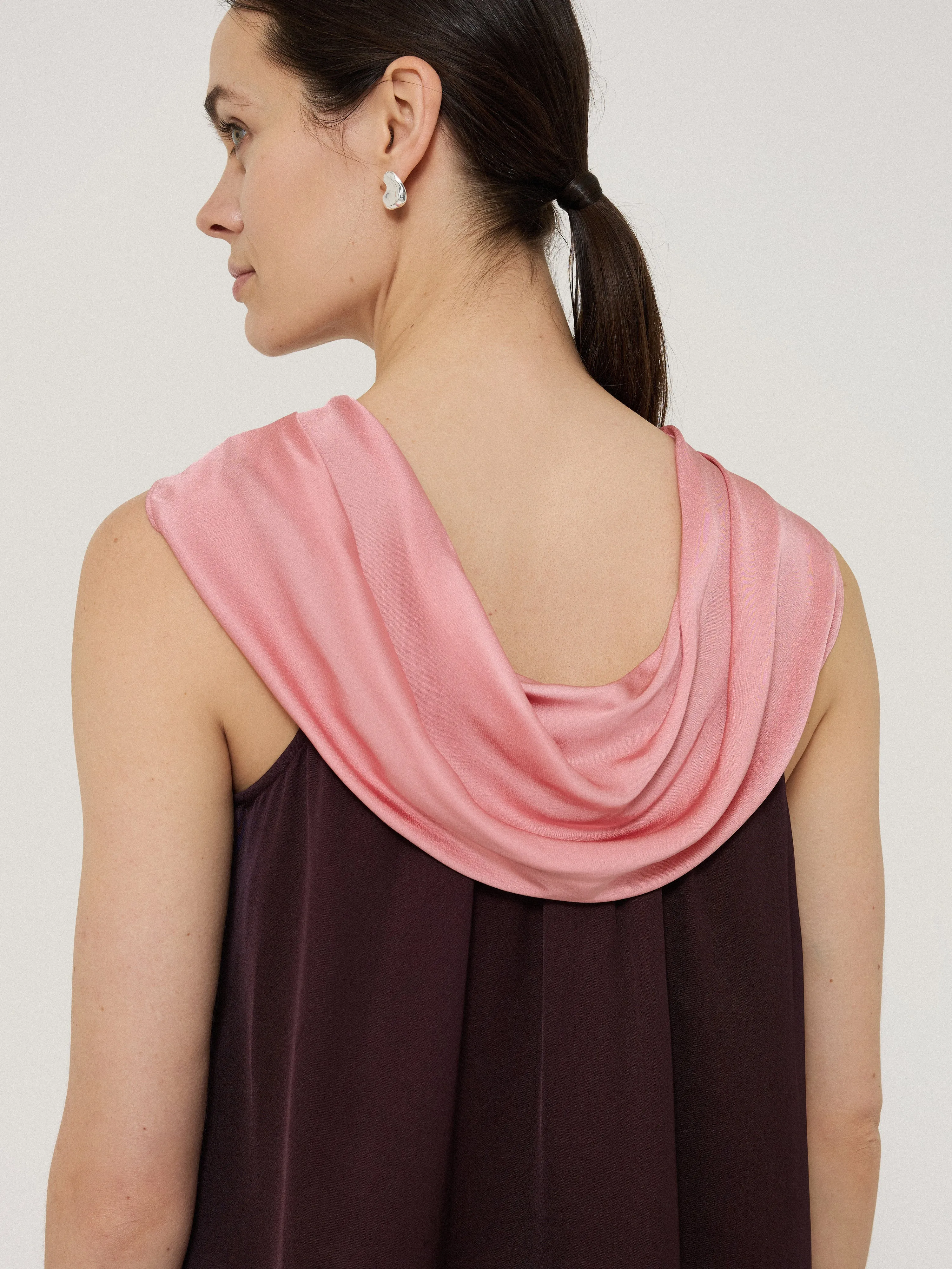 Draped Tie Detail Top | Oxblood sold by Jigsaw product image thumbnail 4