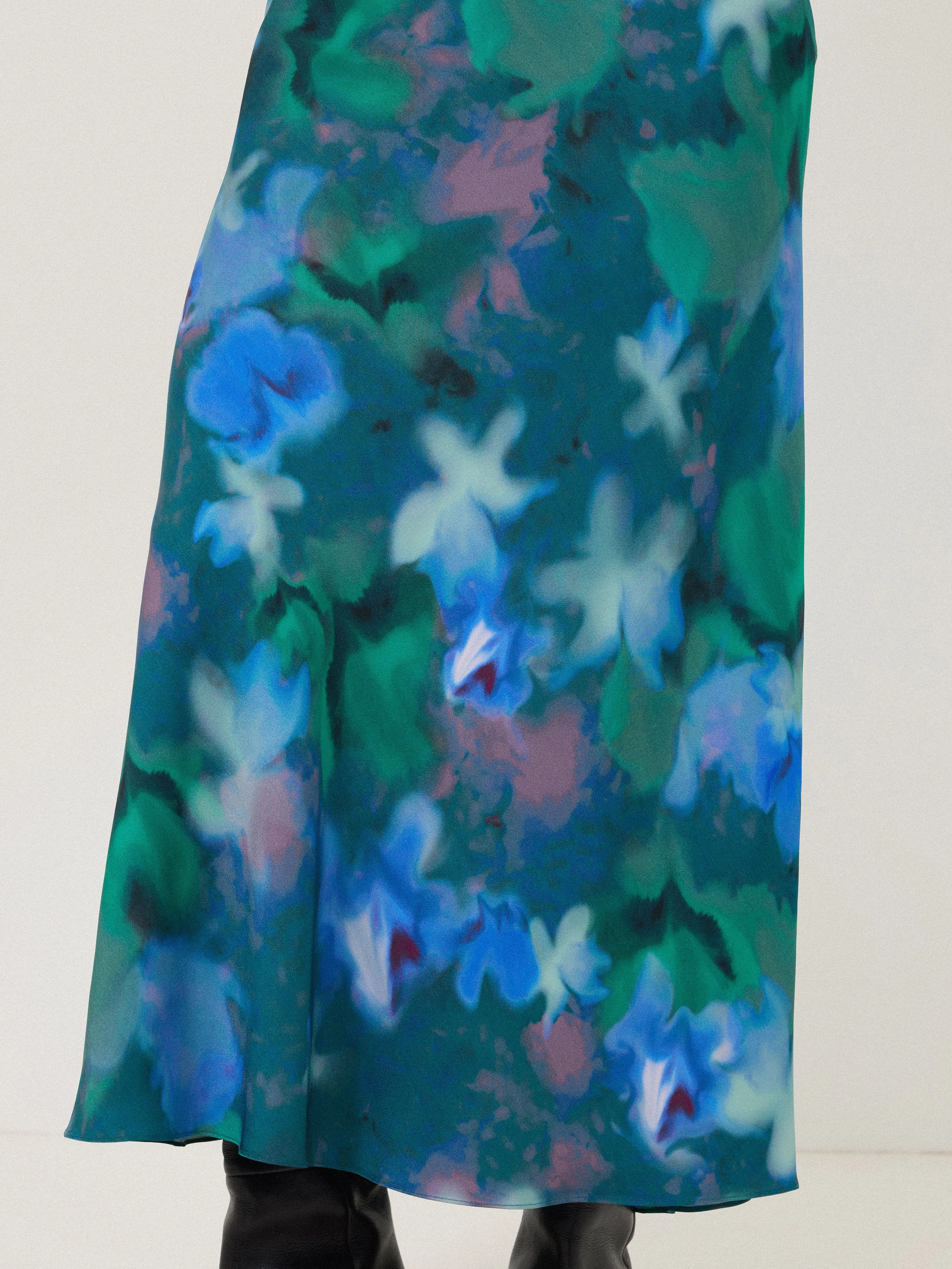 Floral Mist Maxi Skirt | Green sold by Jigsaw product image thumbnail 2