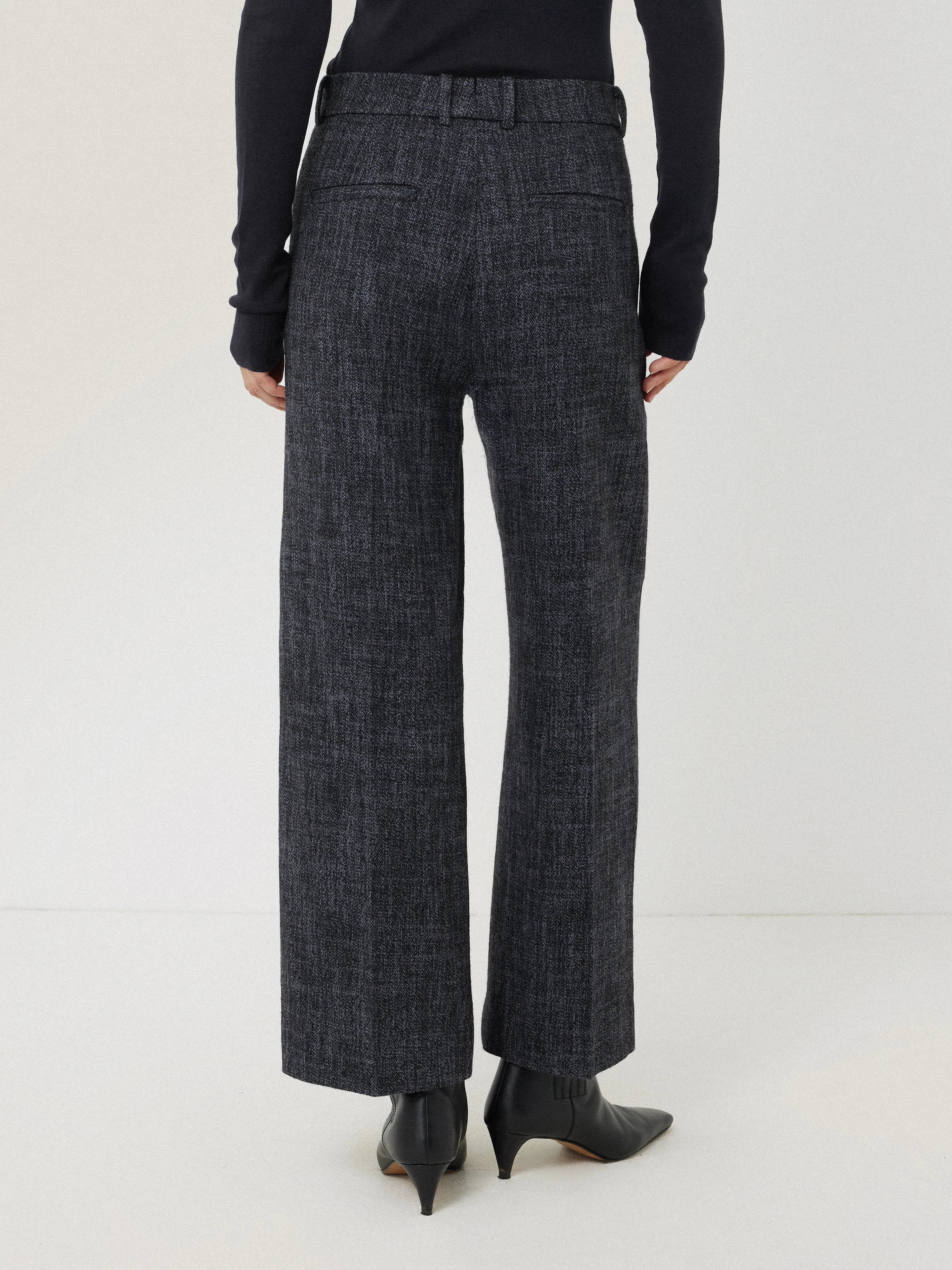 Hale Boucle Cropped Trousers | Navy sold by Jigsaw product image thumbnail 5