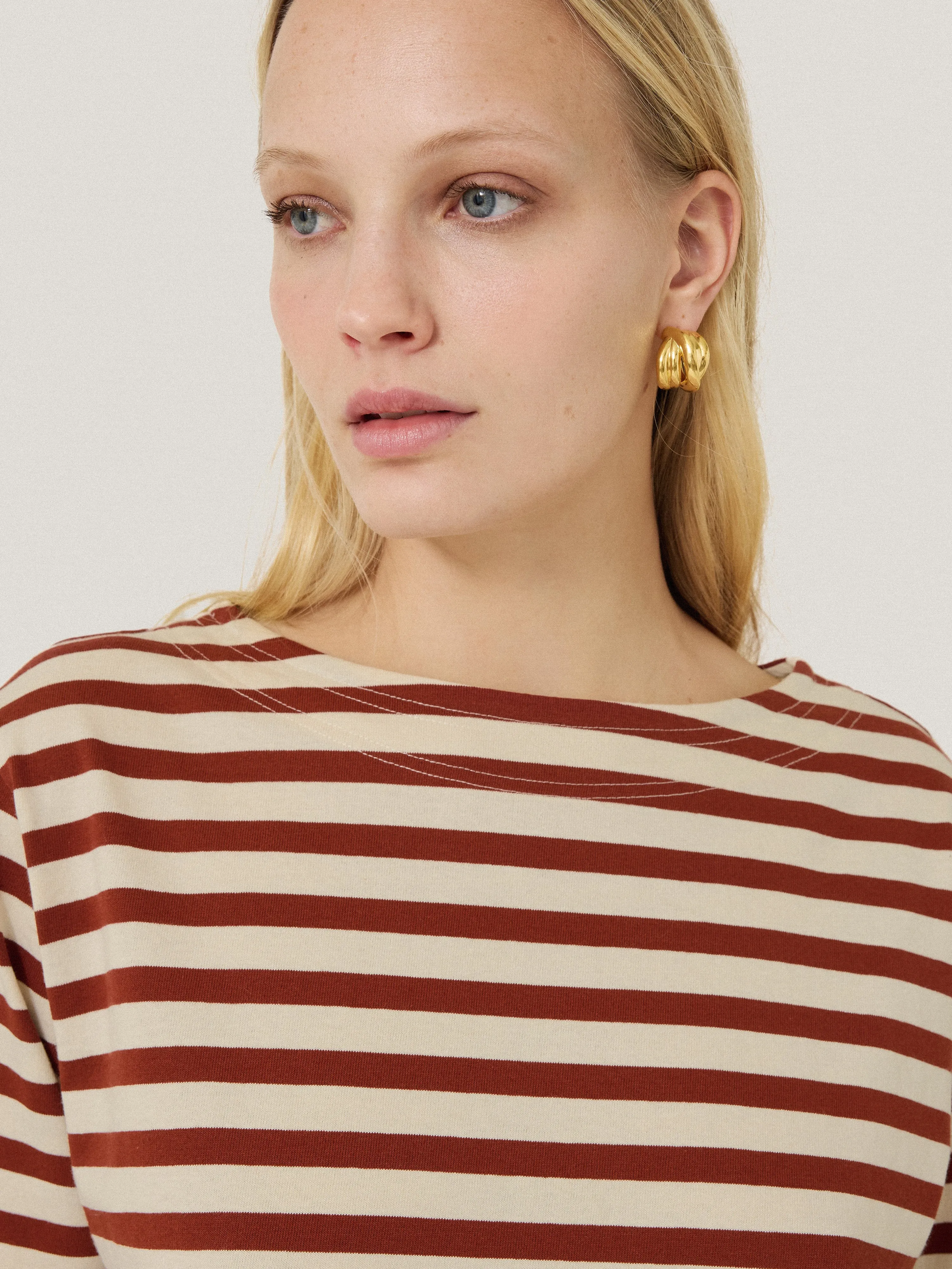Cotton Trim Breton Top | Red sold by Jigsaw product image thumbnail 4