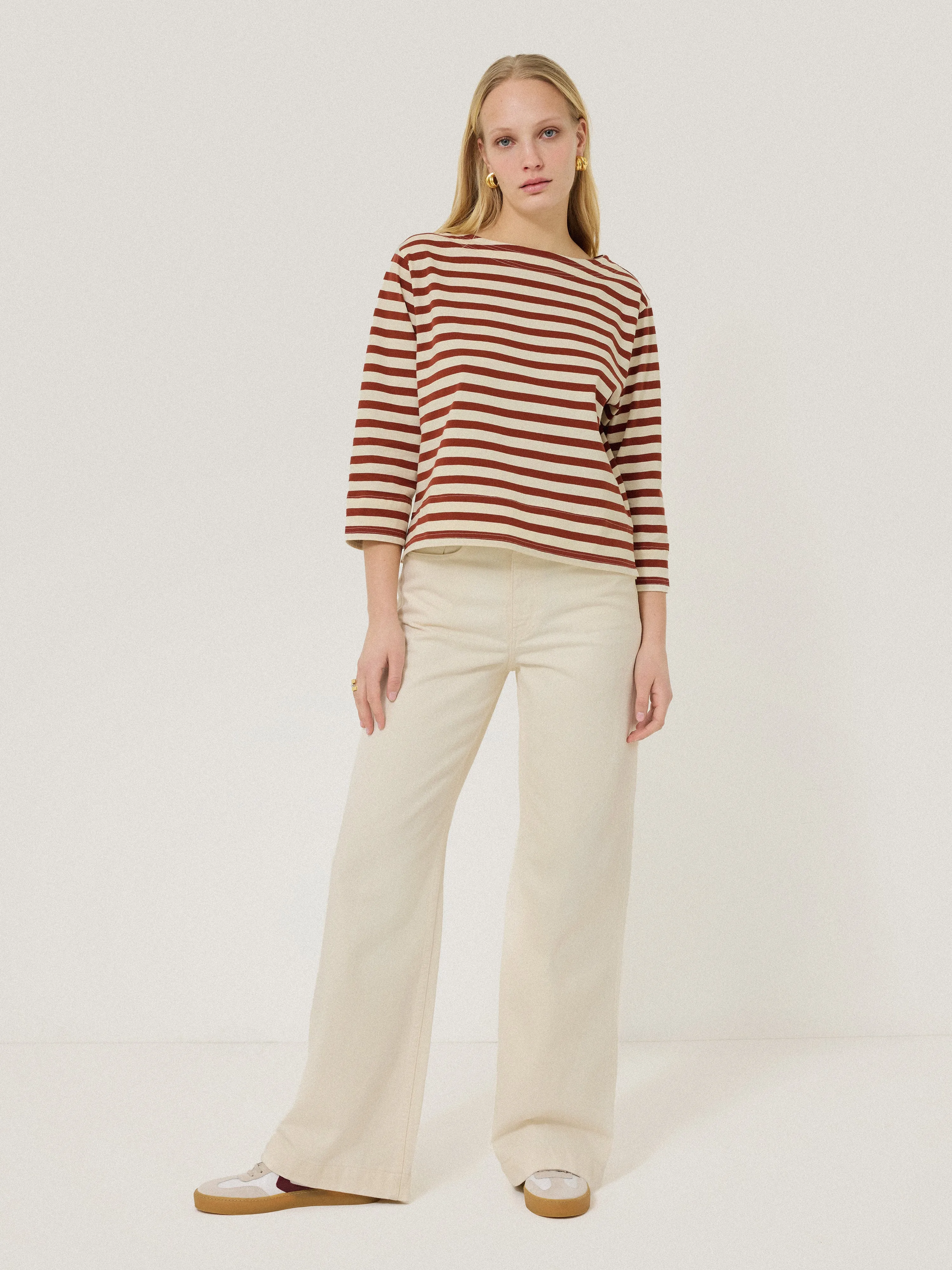 Cotton Trim Breton Top | Red sold by Jigsaw product image thumbnail 3