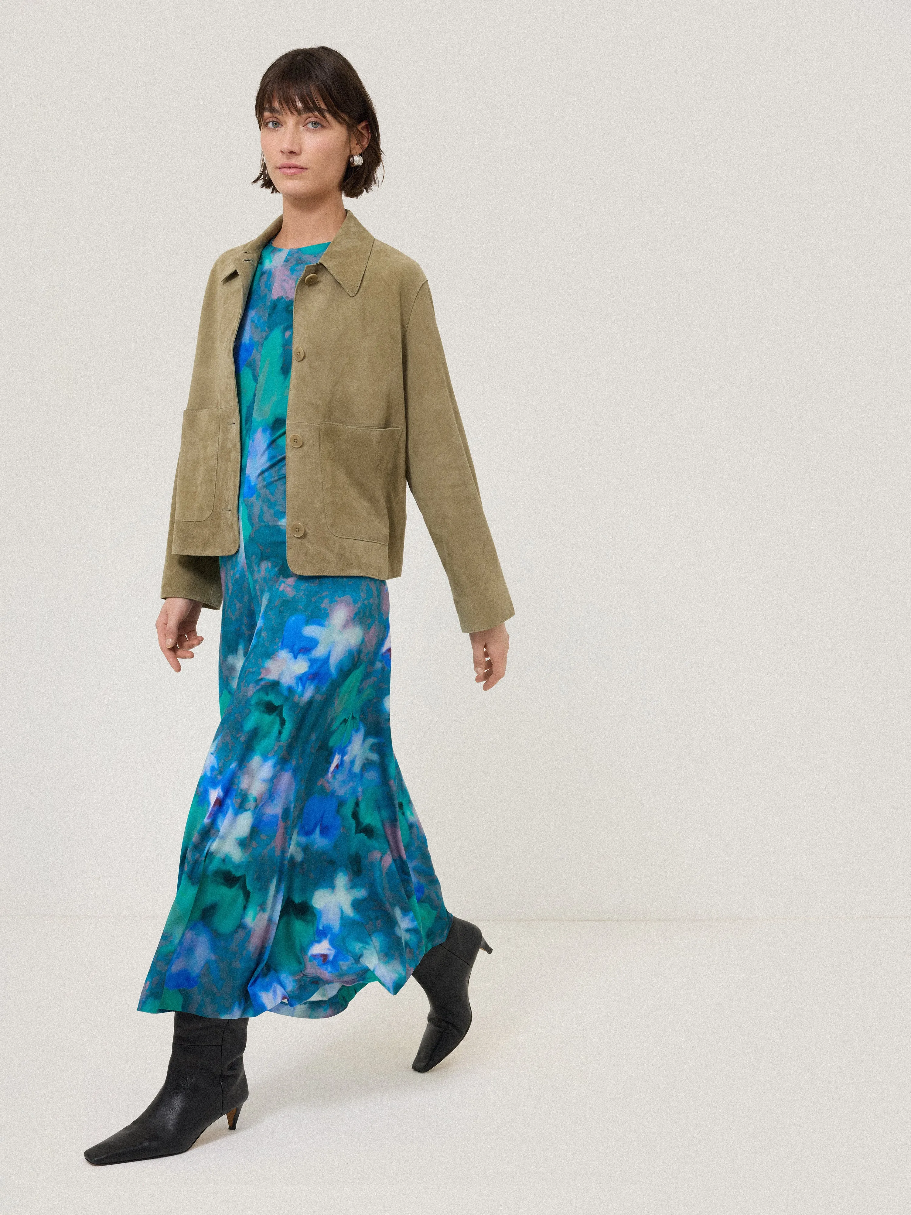 Floral Mist Jersey Dress | Green sold by Jigsaw product image thumbnail 3