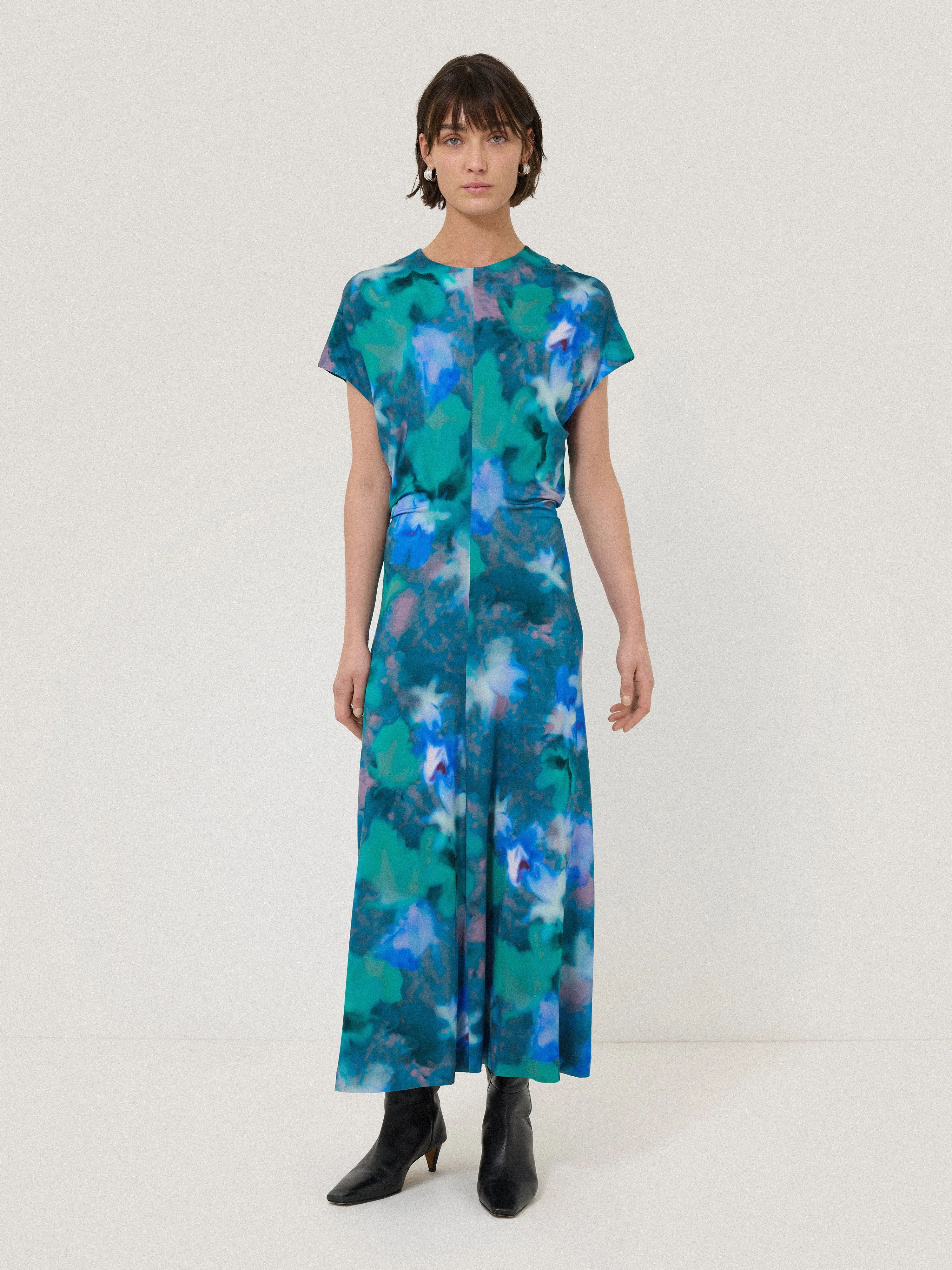 Floral Mist Jersey Dress | Green sold by Jigsaw
