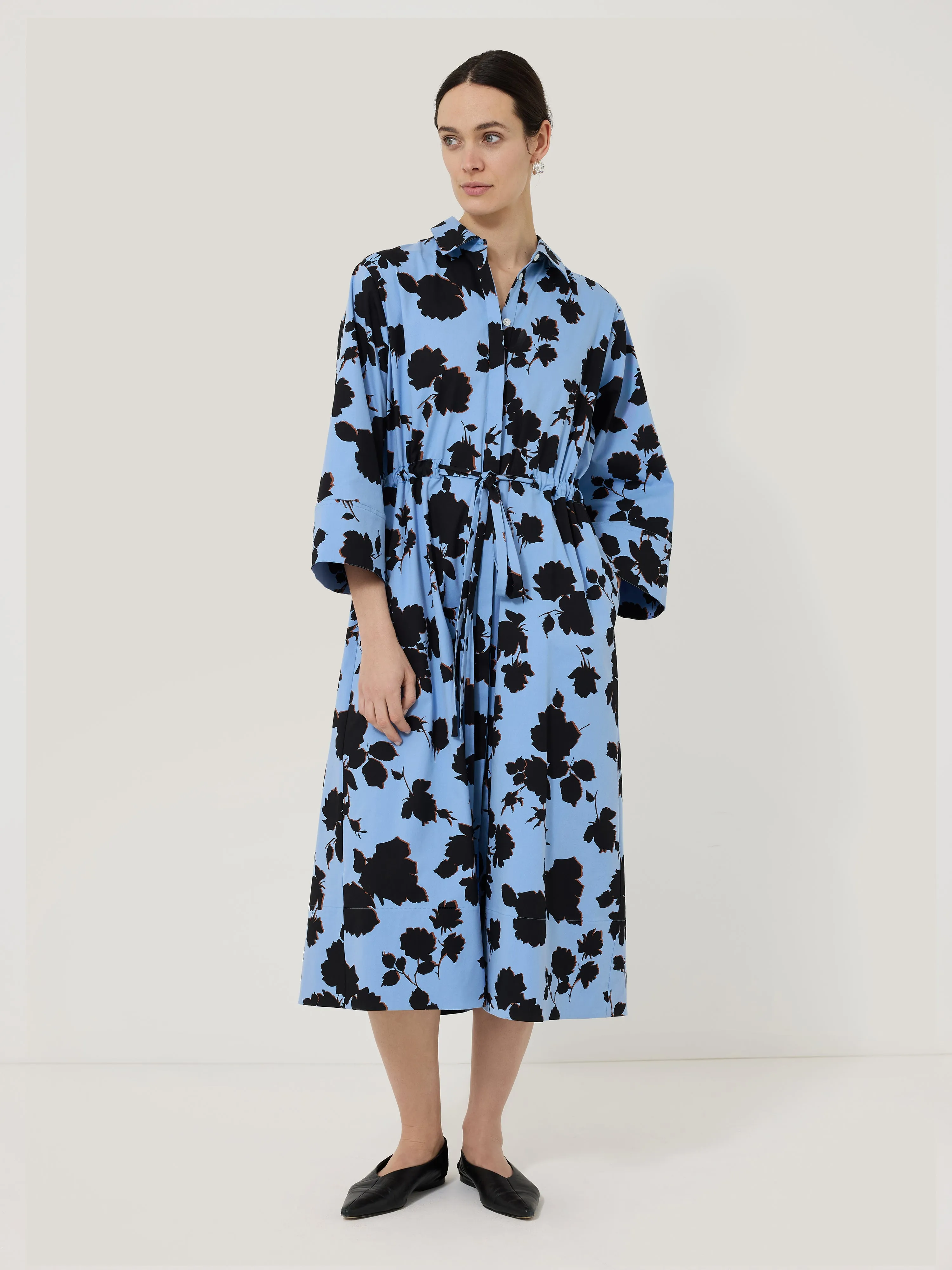 Outline Rose Shirt Dress | Blue sold by Jigsaw product image thumbnail 2