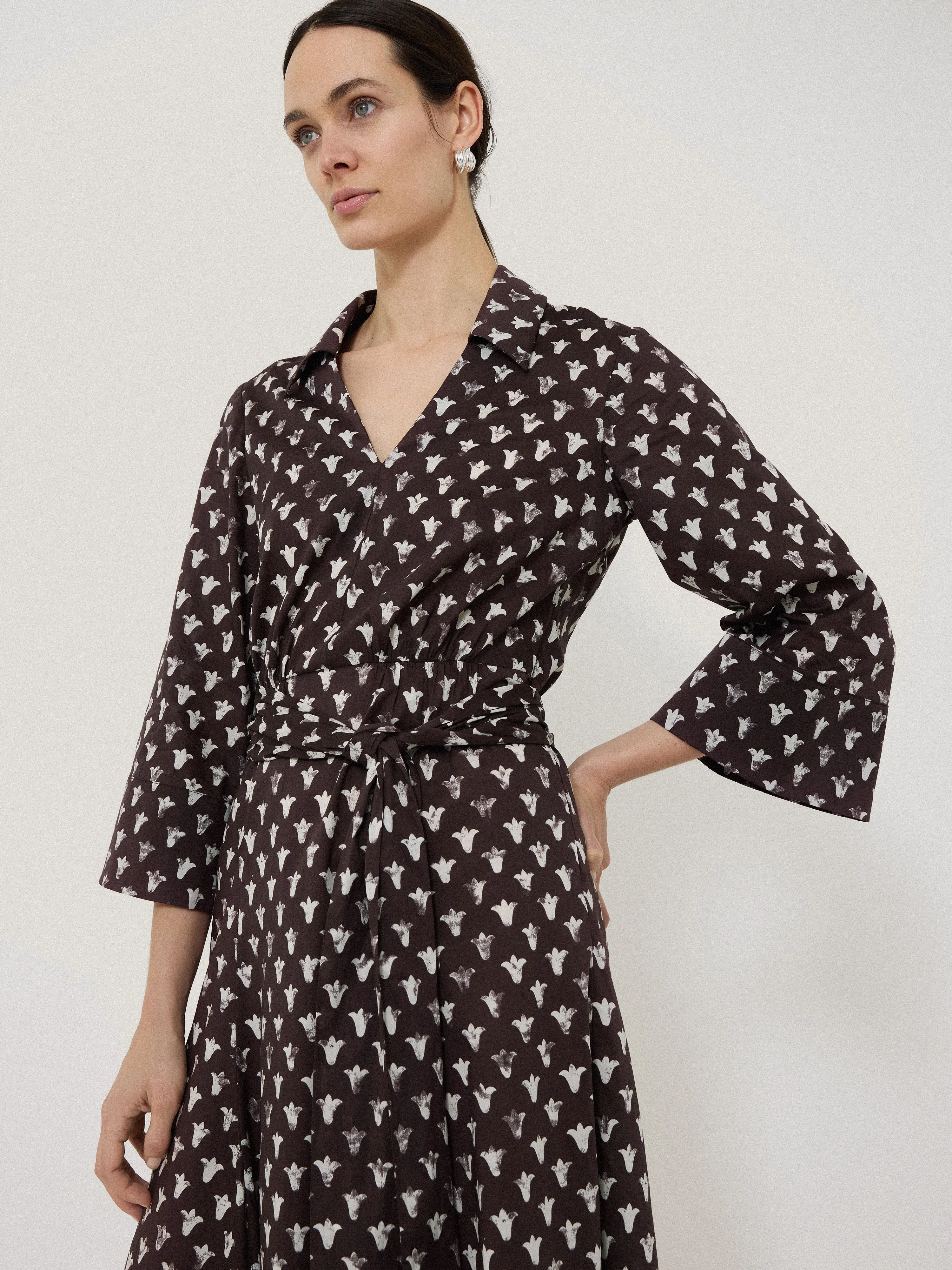 Tulip Voile Midi Dress | Oxblood sold by Jigsaw product image thumbnail 2