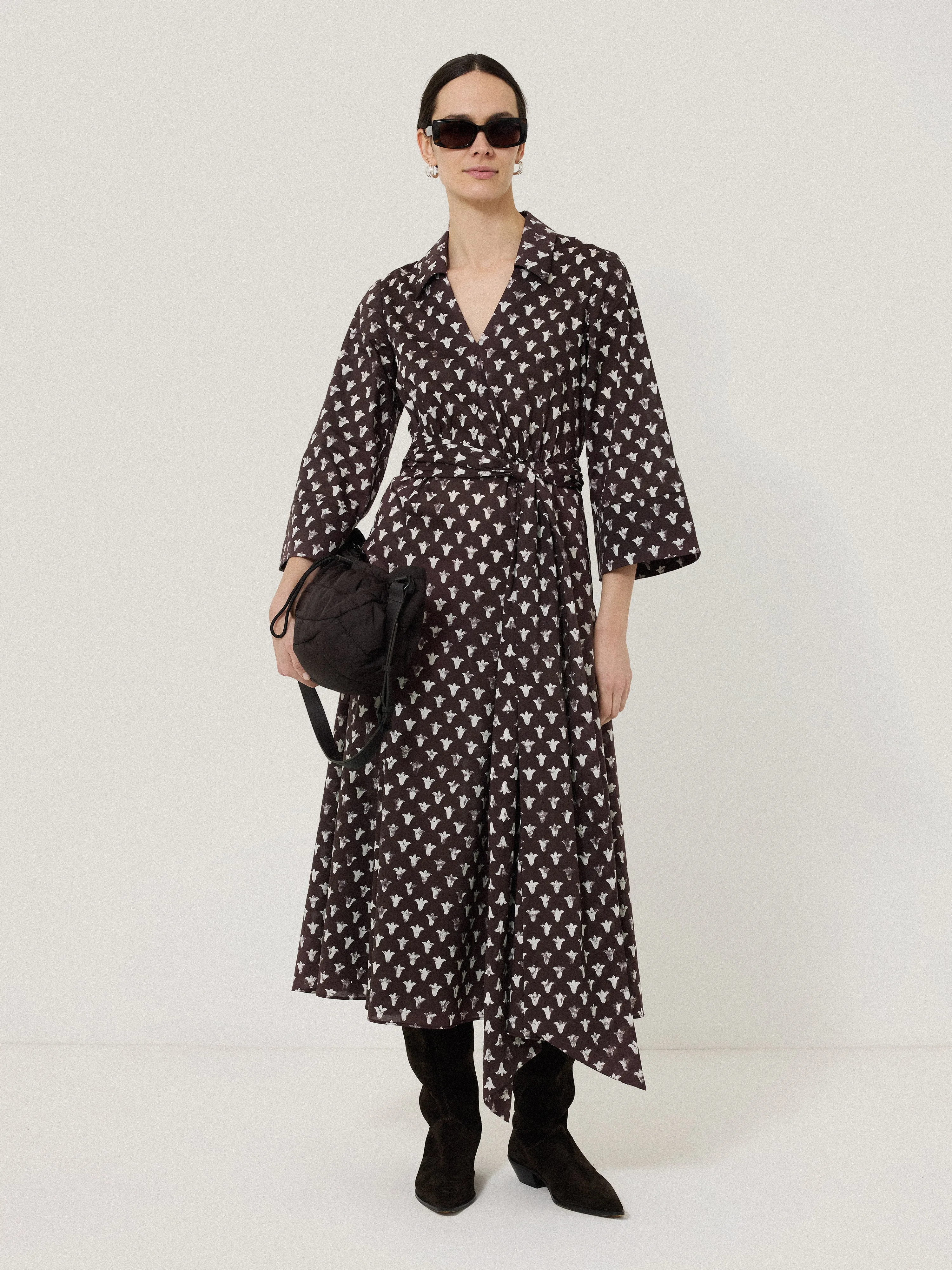 Tulip Voile Midi Dress | Oxblood sold by Jigsaw product image thumbnail 3