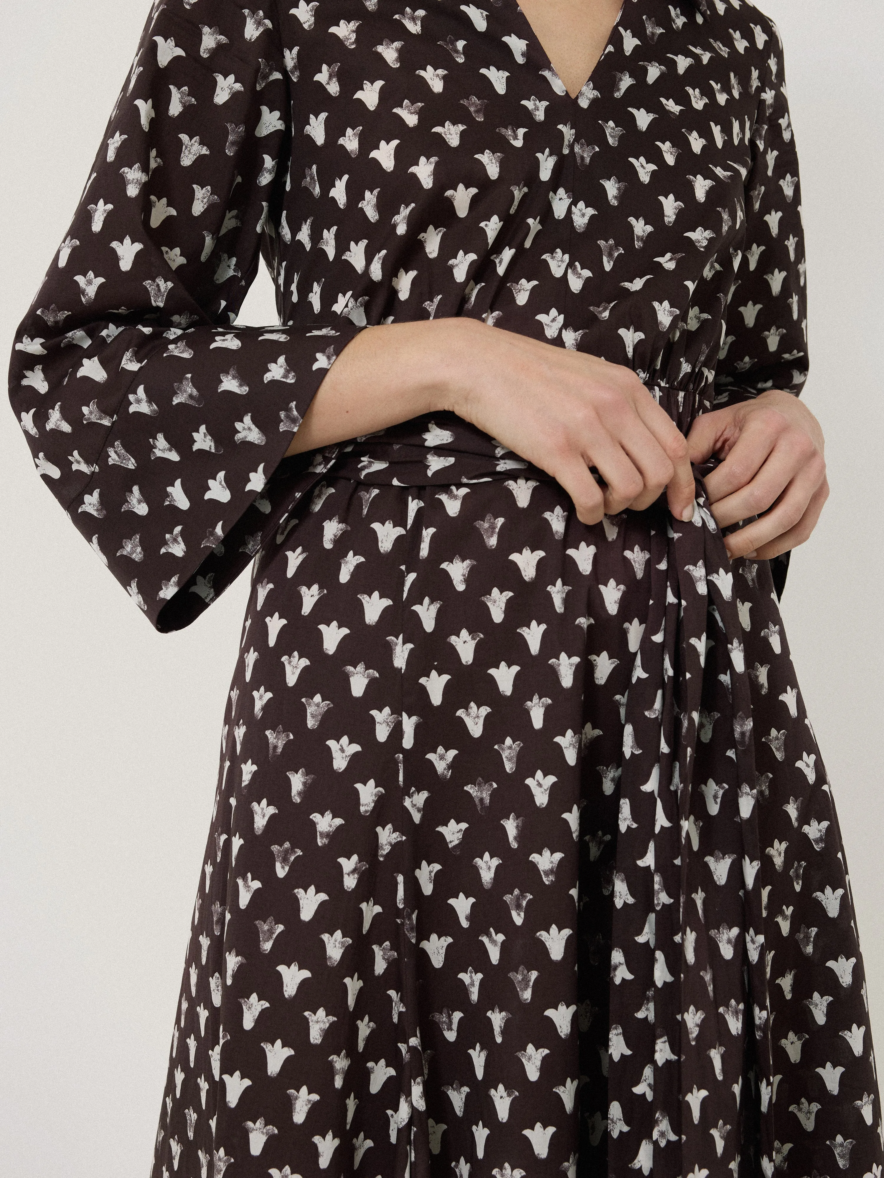 Tulip Voile Midi Dress | Oxblood sold by Jigsaw product image thumbnail 4