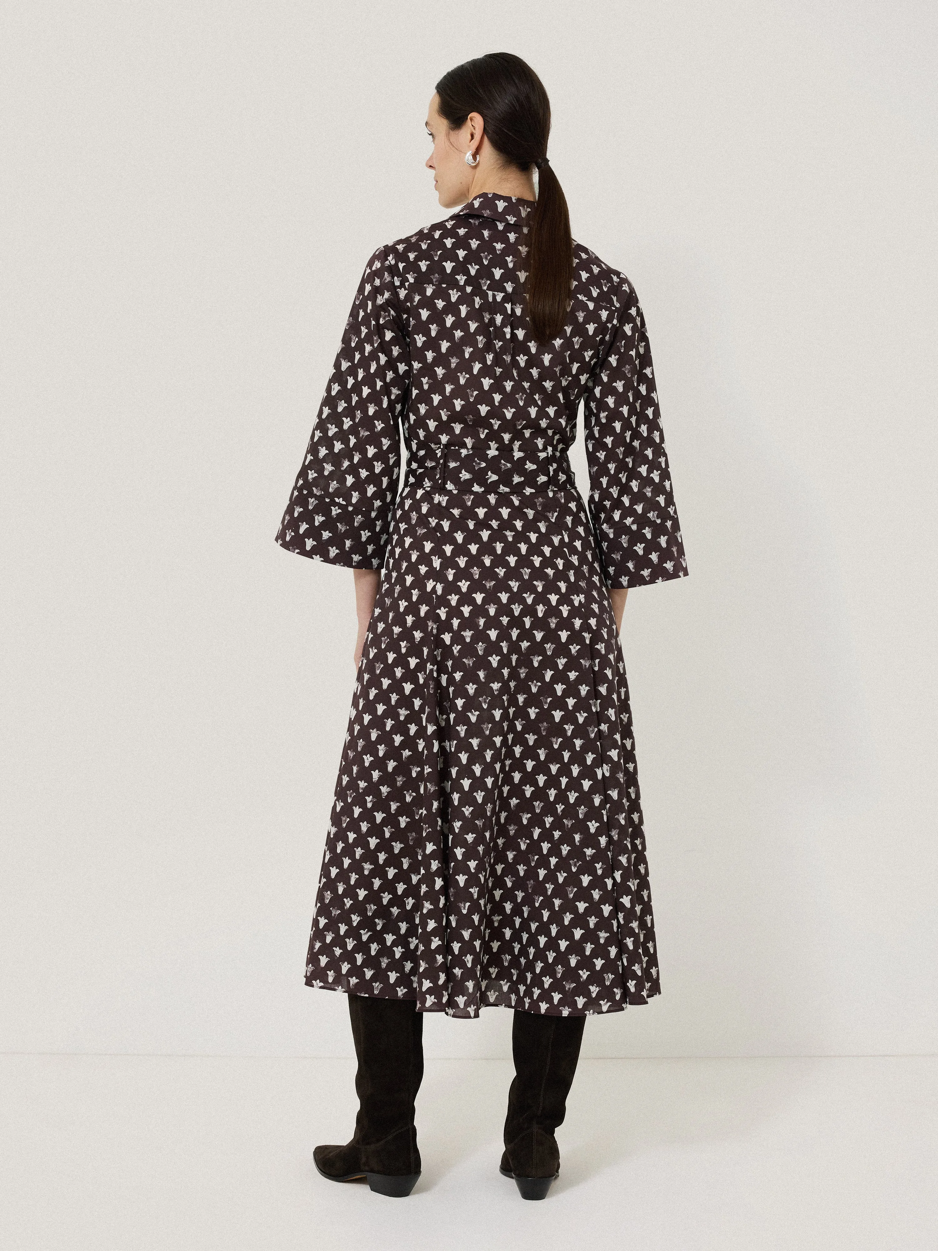 Tulip Voile Midi Dress | Oxblood sold by Jigsaw product image thumbnail 5