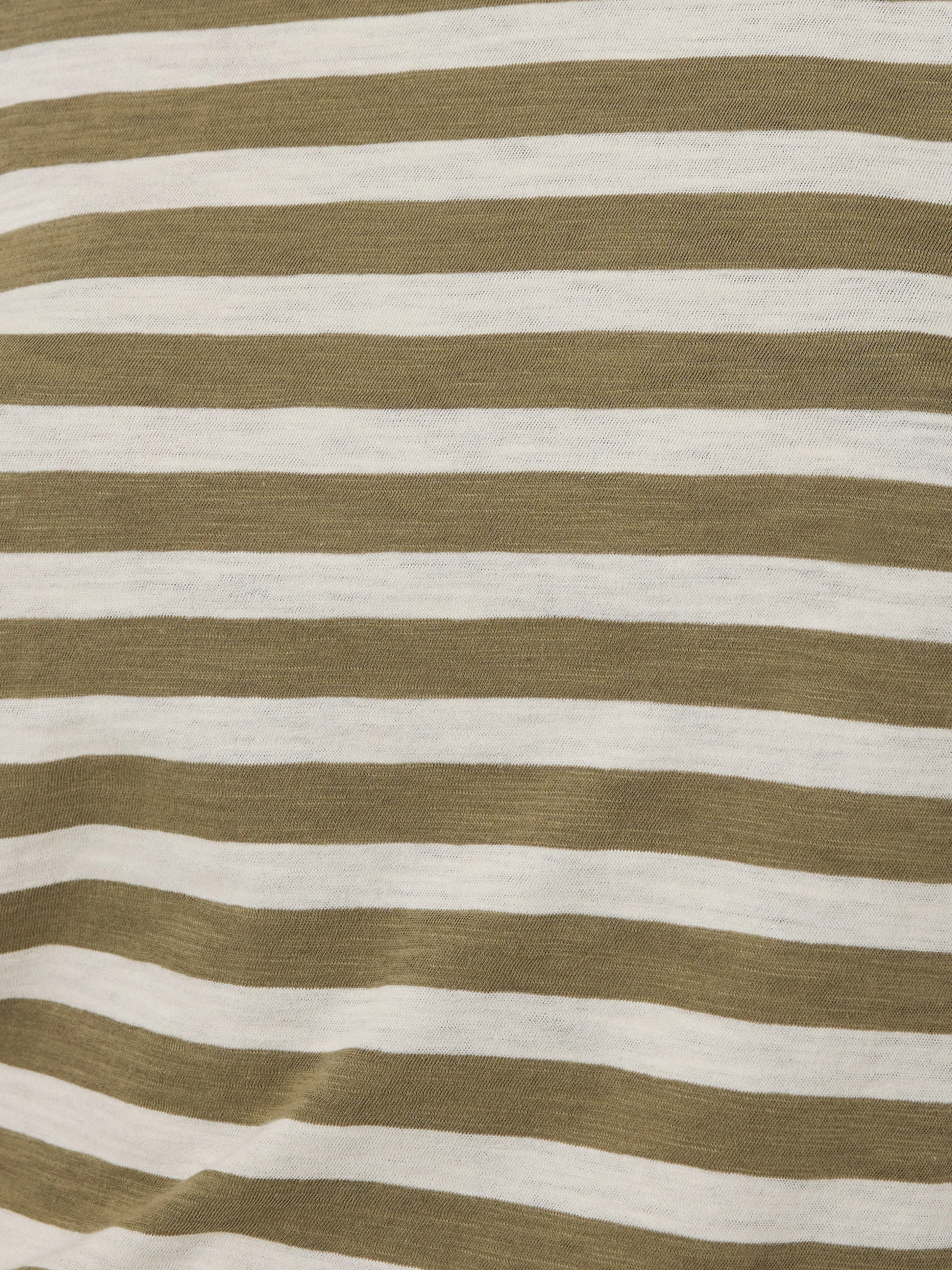 Cotton Stripe Long Sleeve Tee | Khaki sold by Jigsaw product image thumbnail 5