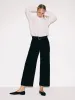 Tyne Wide Leg Cropped Jean | Black sold by Jigsaw