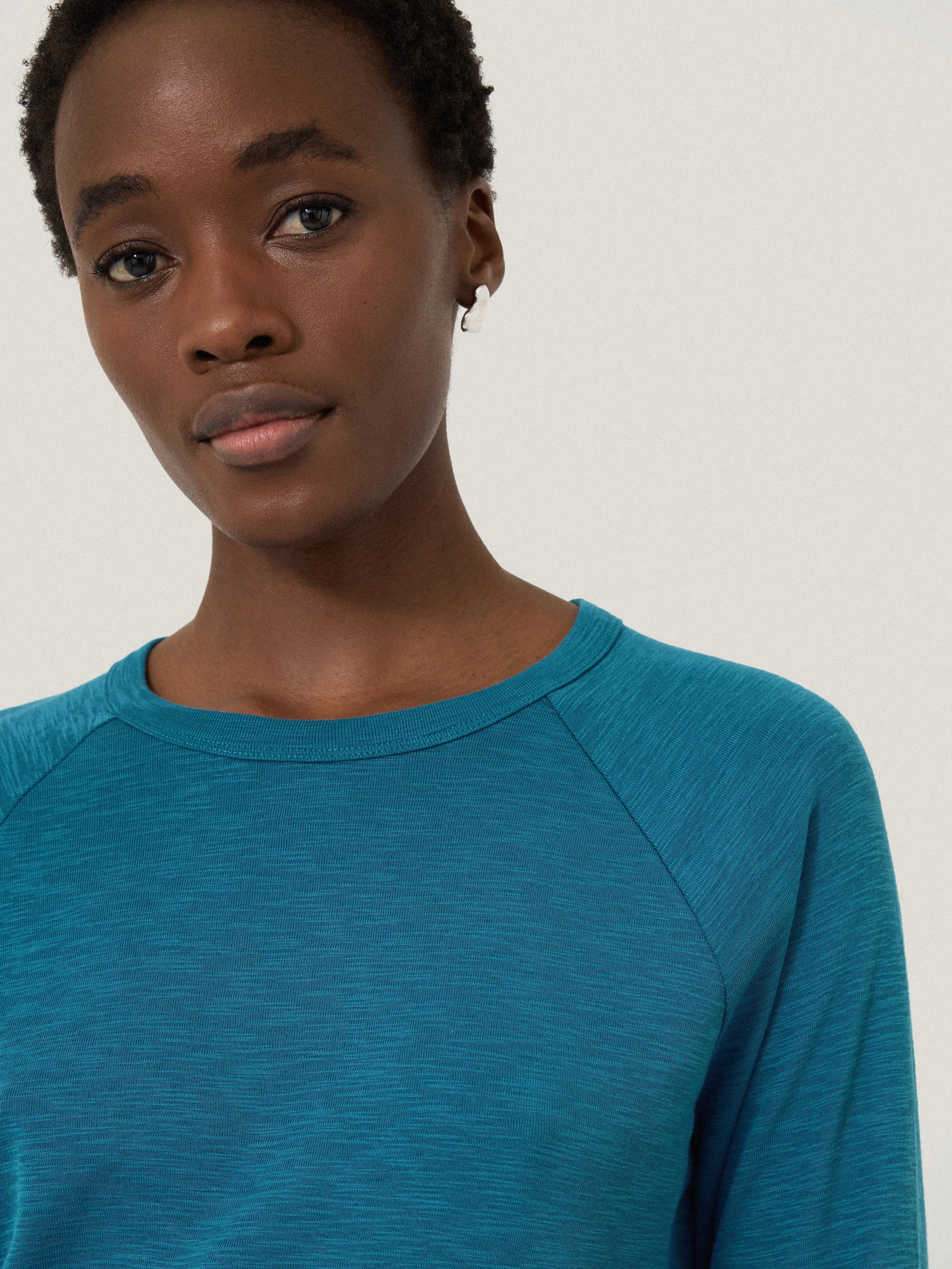 Cotton Luxe Raglan Tee | Calm Blue sold by Jigsaw product image thumbnail 2