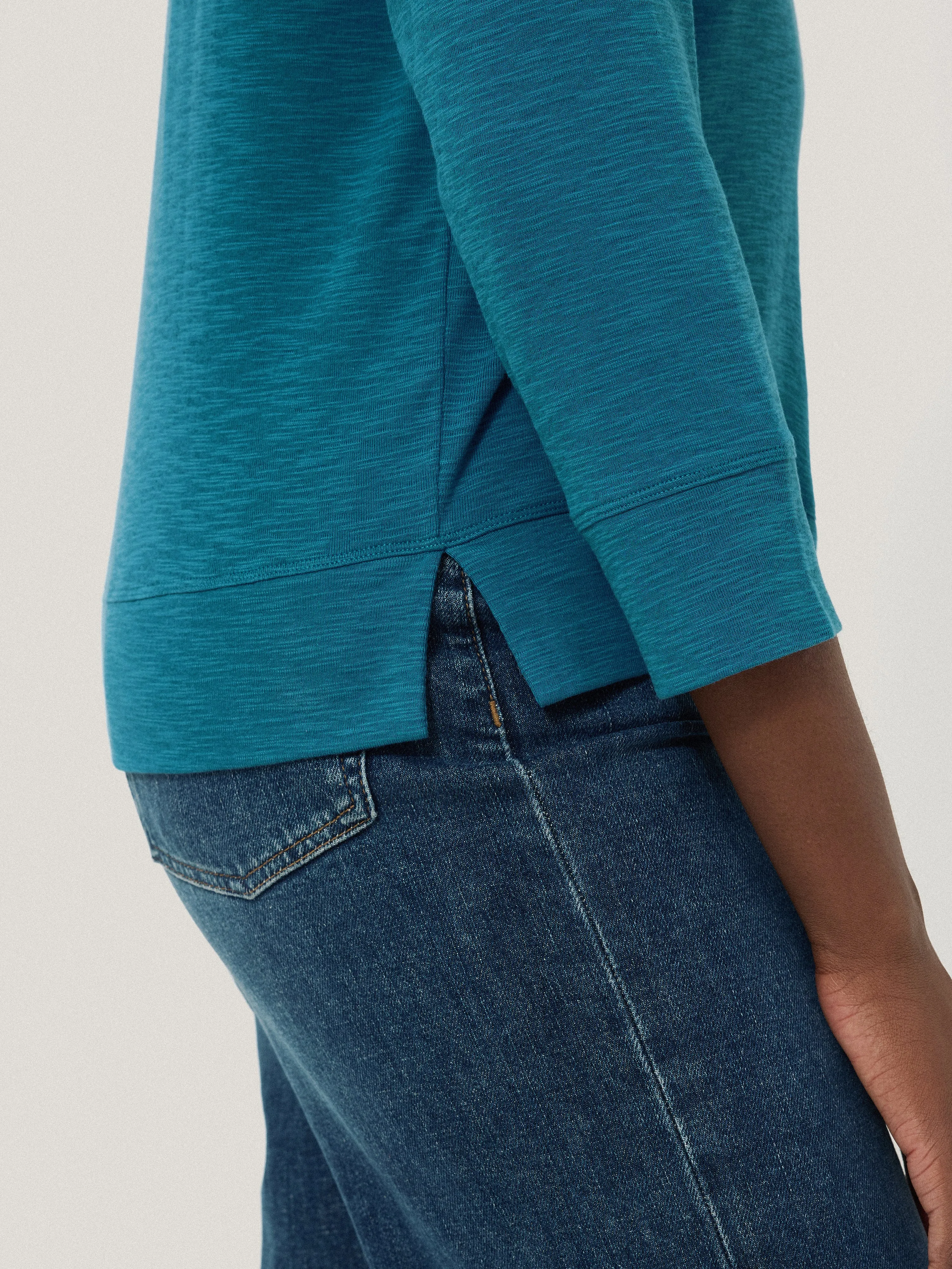 Cotton Luxe Raglan Tee | Calm Blue sold by Jigsaw product image thumbnail 4