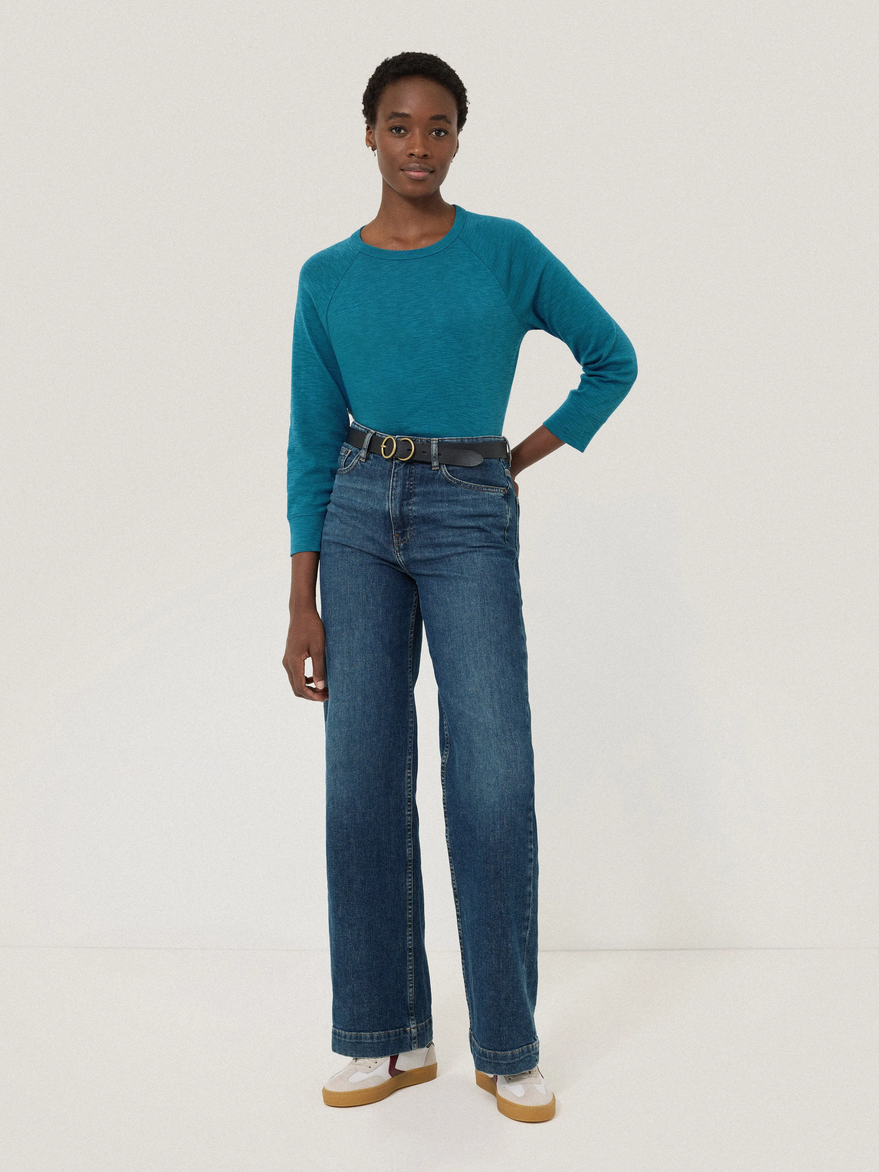 Cotton Luxe Raglan Tee | Calm Blue sold by Jigsaw product image thumbnail 3